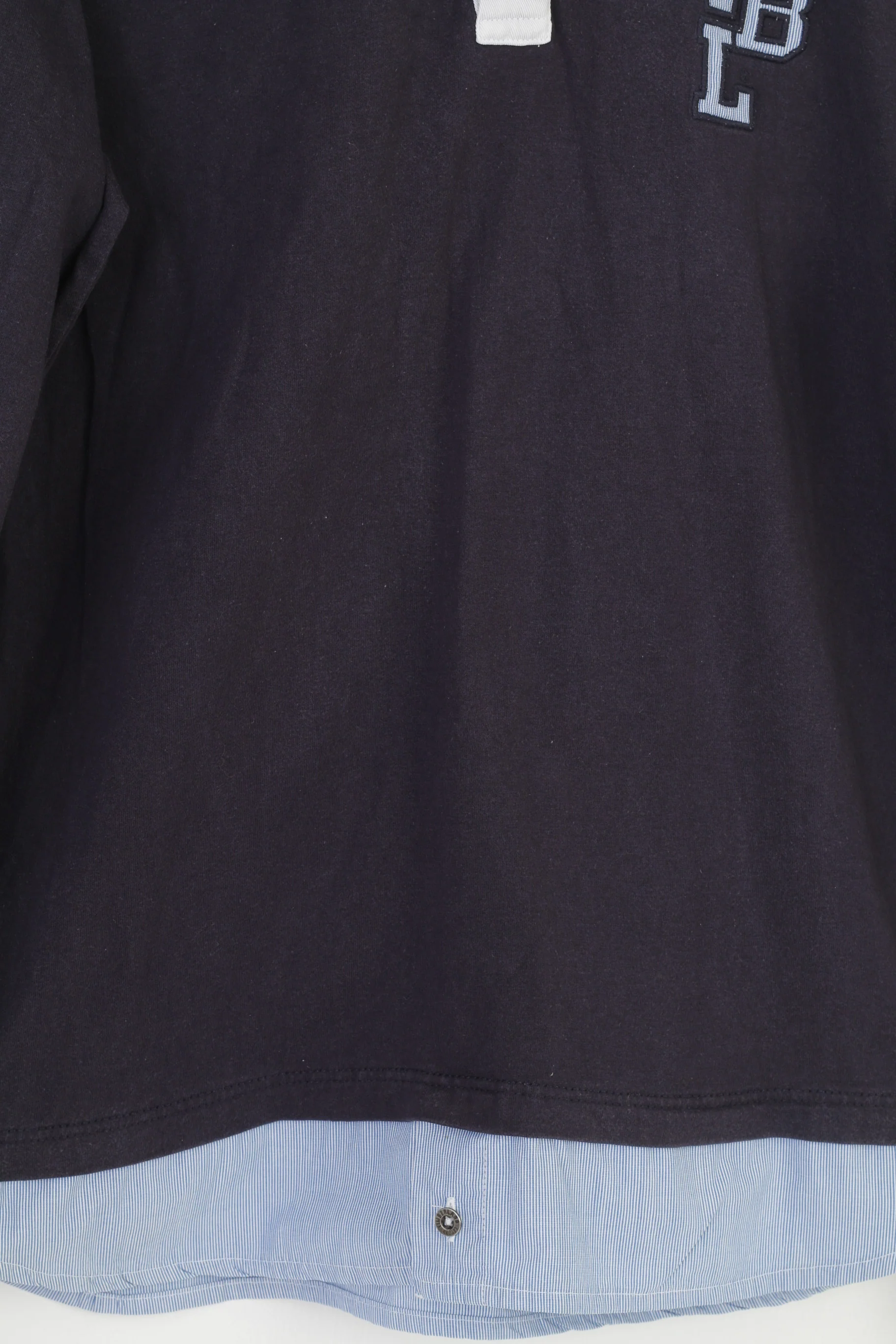 Timberland Boys 16 Age M Polo Shirt Navy Blue Long Sleeve Cotton Collar Elegant Top - Image 4