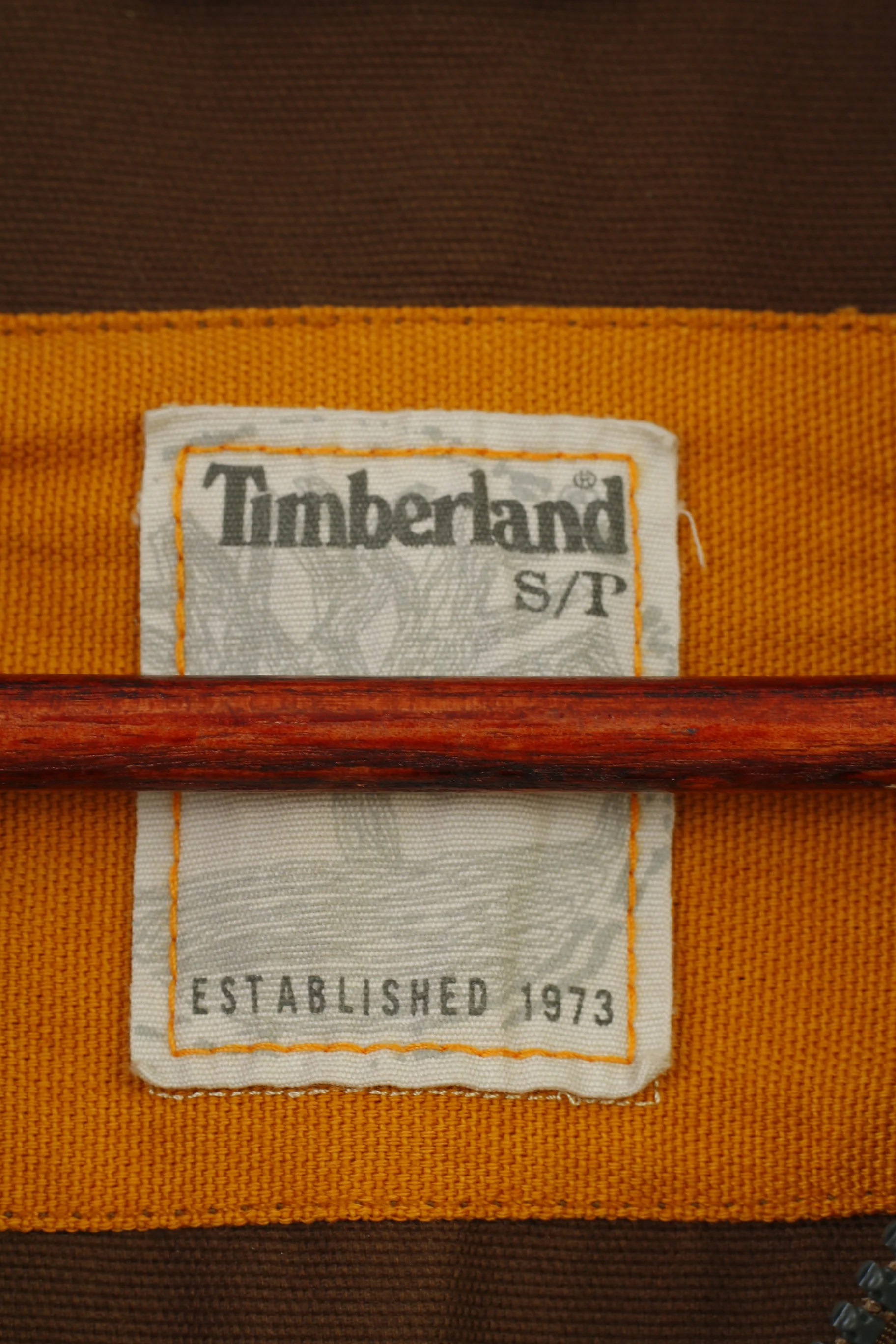 Timberland Men S Jacket Brown Cotton Zip Up Classic Vintage Western Bottoms Collar Top - Image 5