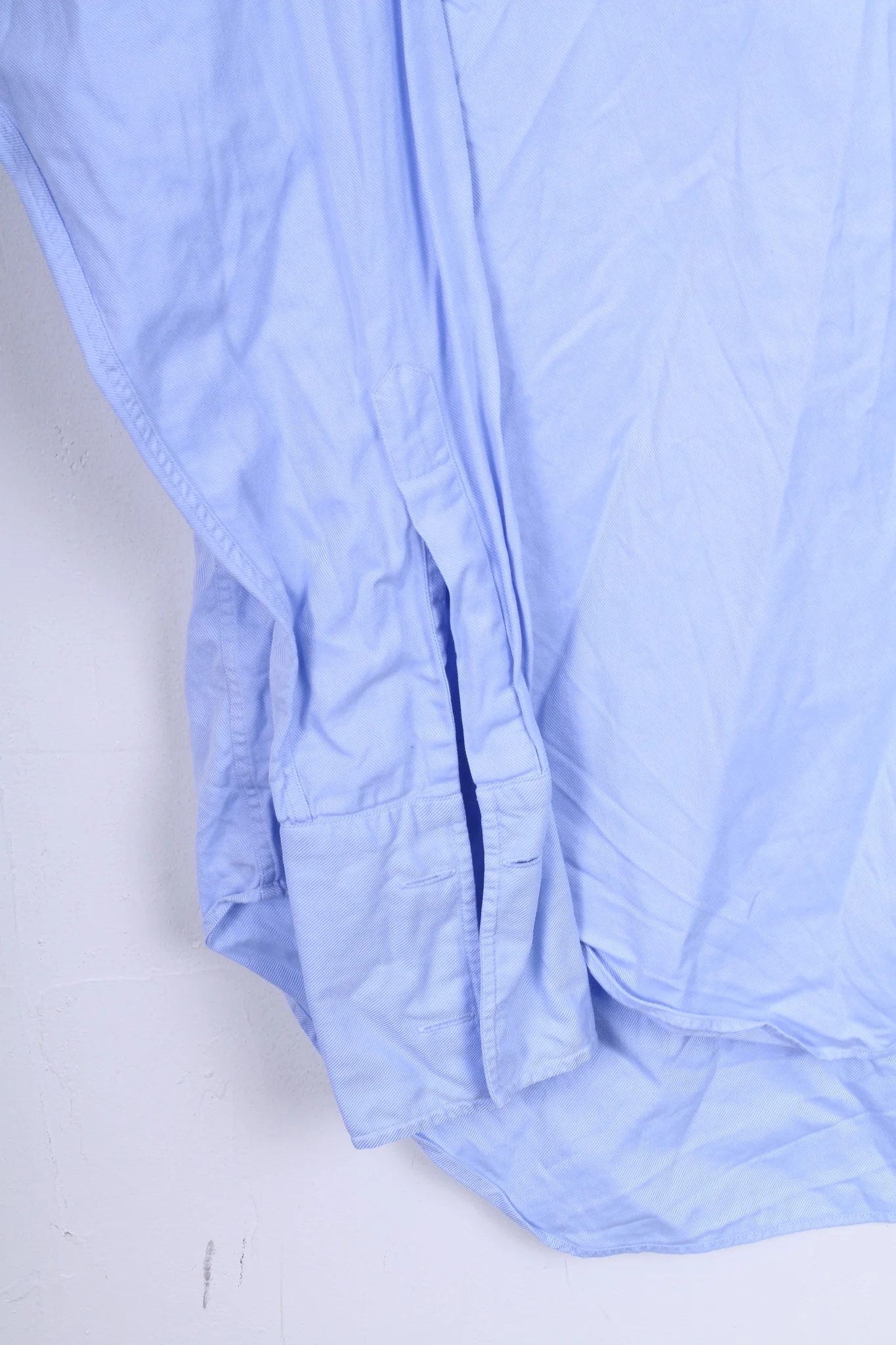 T.M. Lewin Mens 17 34.5 XXL Formal Shirt Blue Cufflinks Cotton - Image 2