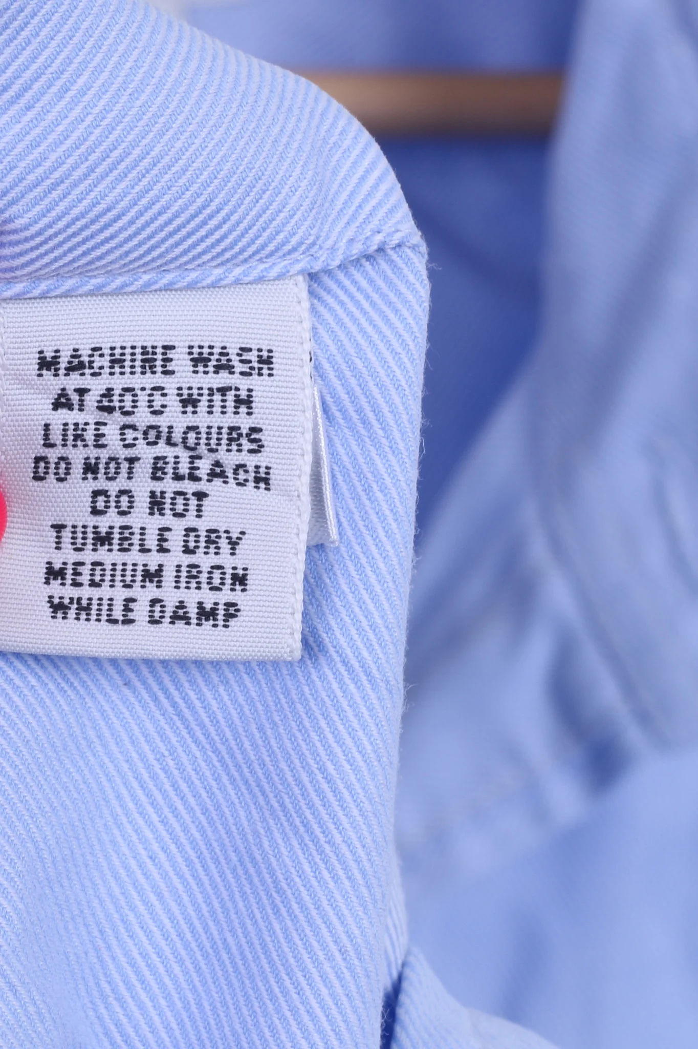 T.M. Lewin Mens 17 34.5 XXL Formal Shirt Blue Cufflinks Cotton - Image 5