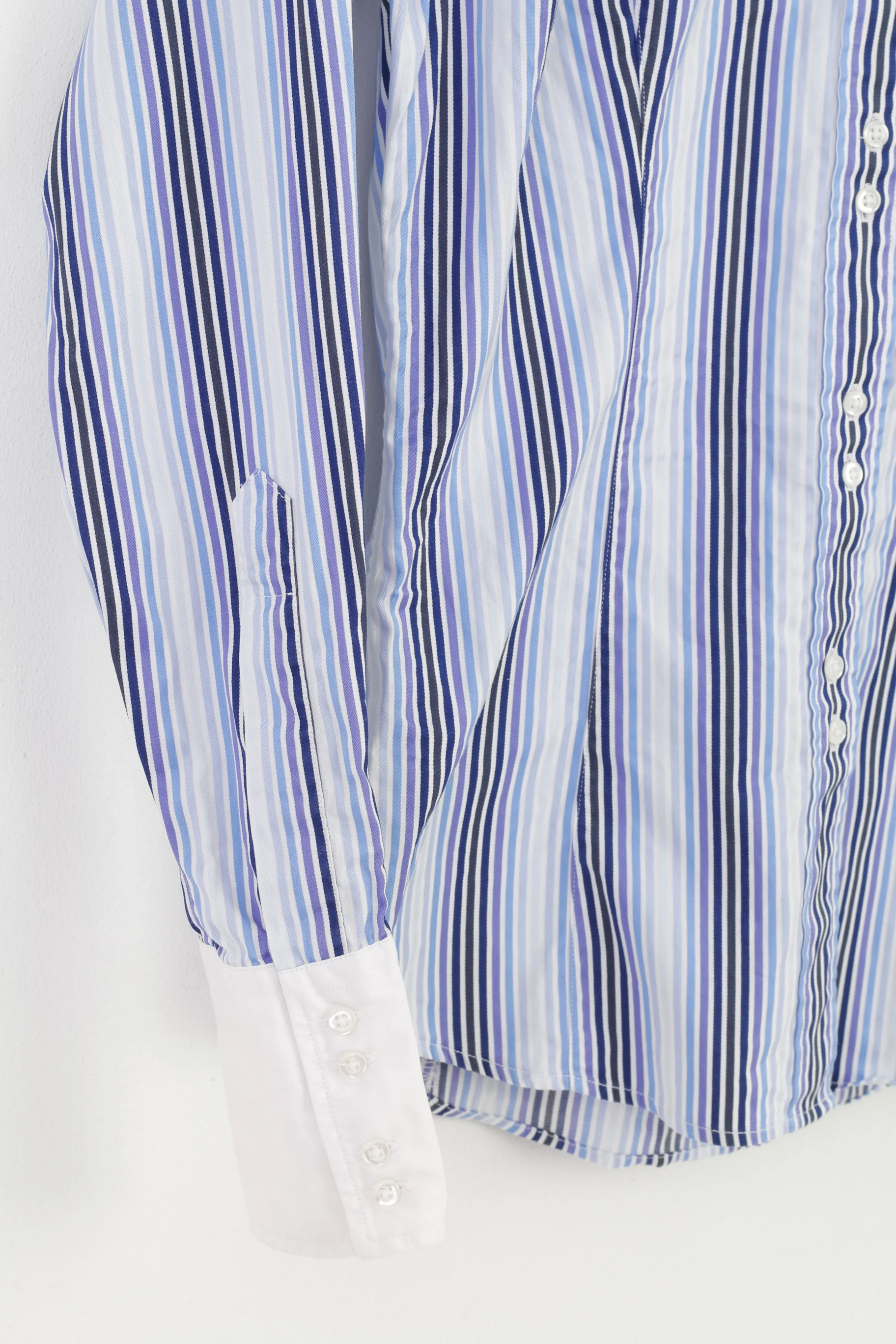 TM Lewin Women 8 S Casual Shirt Striped Buttons Down Collar Long Sleeve Top - Image 3