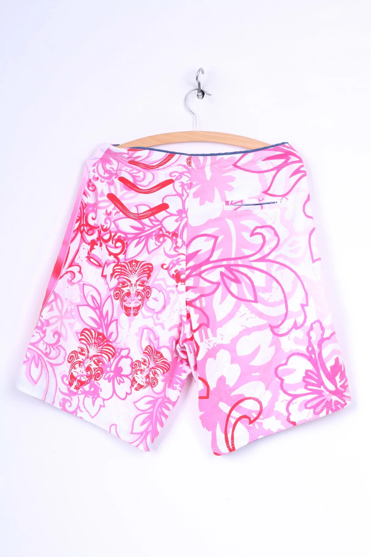 To The Limit Mens 50 L Shorts White/Pink Summer Beach Swimpants - Image 4