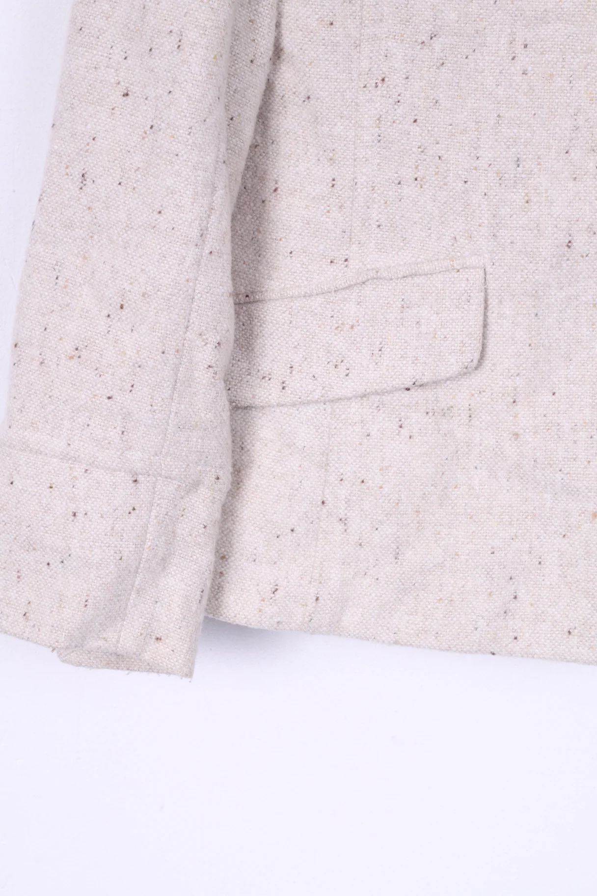Together Womens 10 36 S Blazer Cream Single Breasted Tail Back Shoulder Pads Vinatge - Image 4