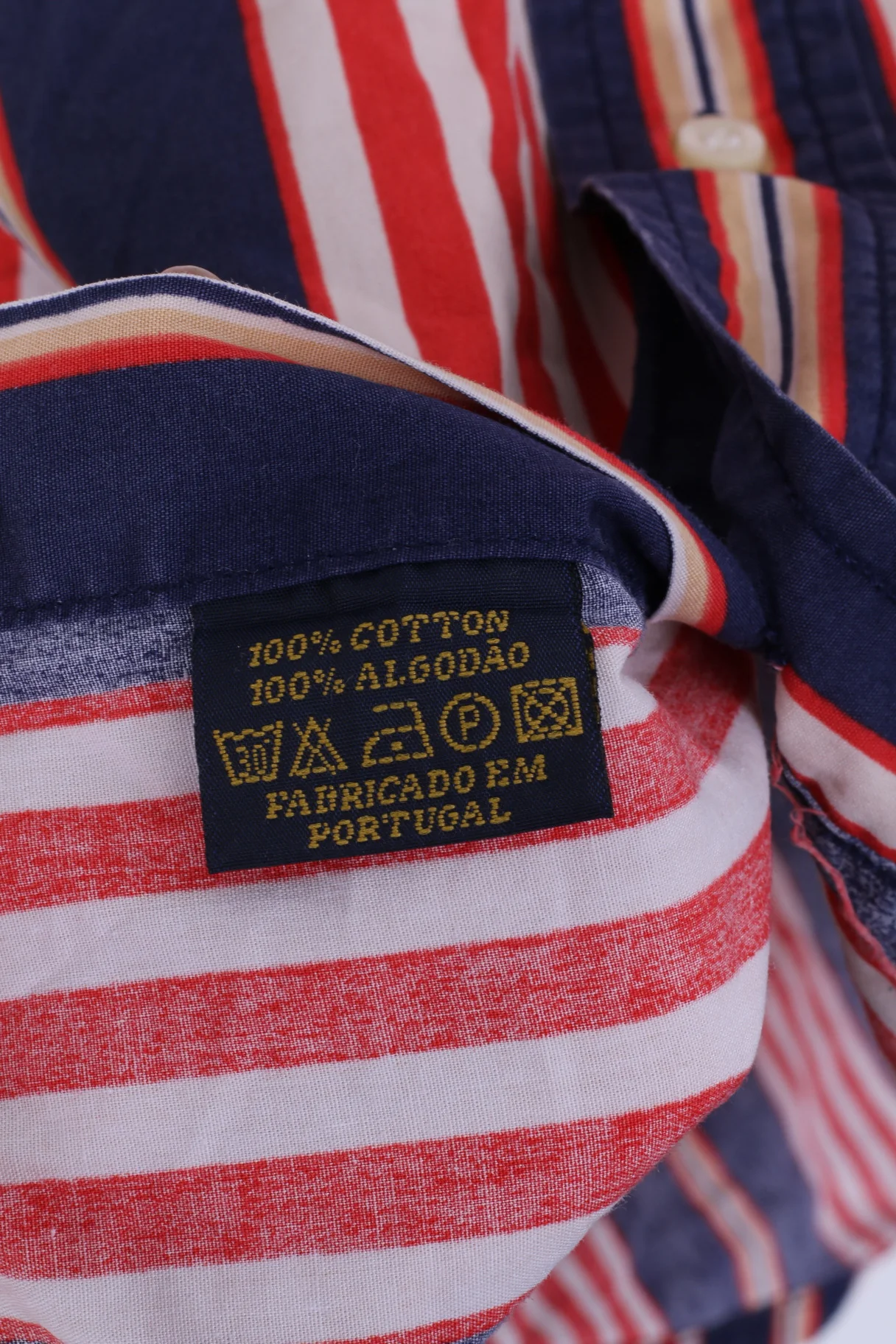 TOGGERY Mens XL Casual Shirt Striped Button Down Collar Multi - Image 4