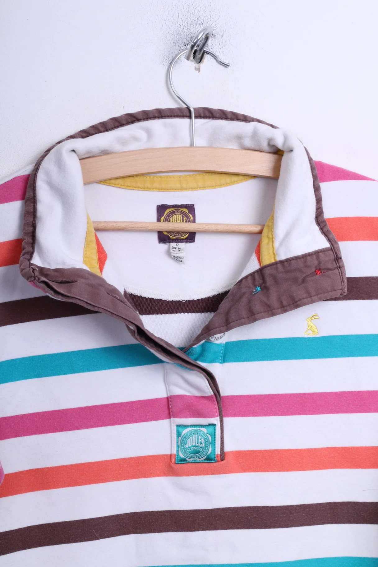 Tom Joule Womens M Jumper Sweatshirt Striped Multi Cotton - Image 3