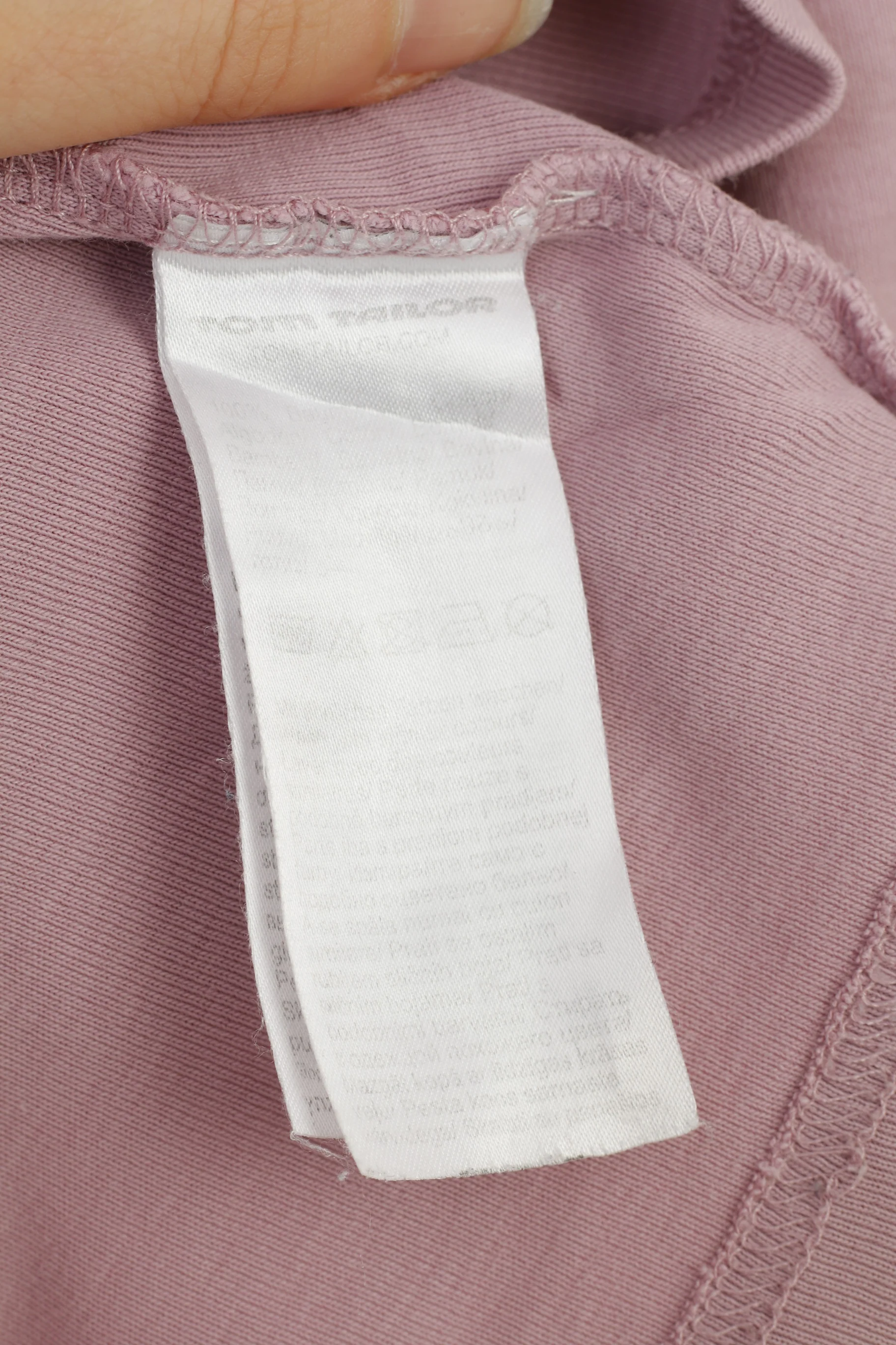 Tom Tailor Women M Shirt Pink City Glam Cotton Top 7/8 Sleeve Crew Neck Top - Image 6