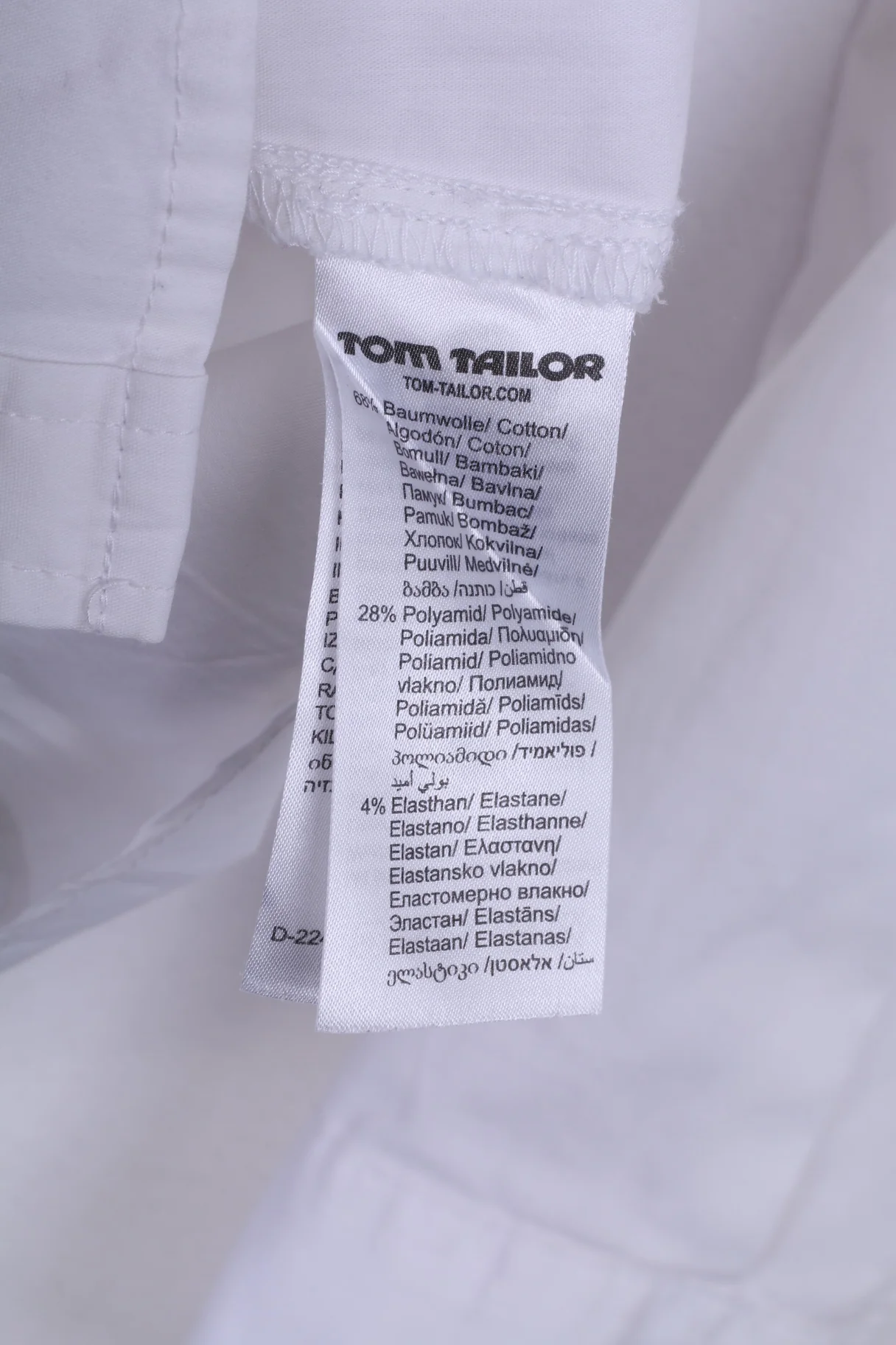 Tom Tailor Womens M 38 Casual Shirt Blouse White Long Sleeve Cotton - Image 5
