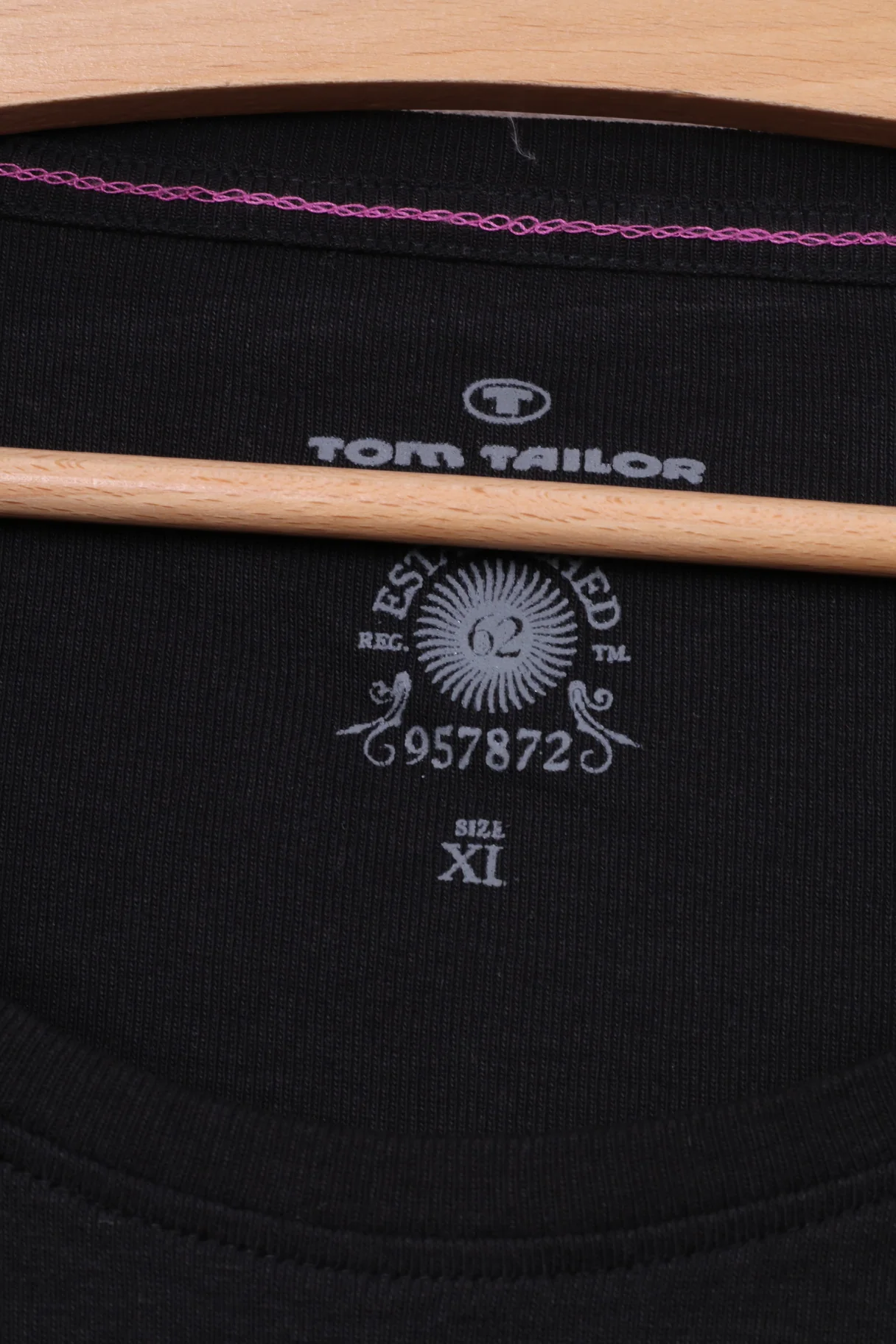 Tom Tailor Women XL Shirt Long Sleeve Black Cotton Top - Image 4