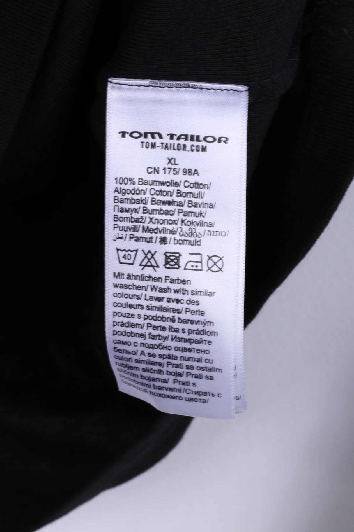 Tom Tailor Women XL Shirt Long Sleeve Black Cotton Top - Image 5