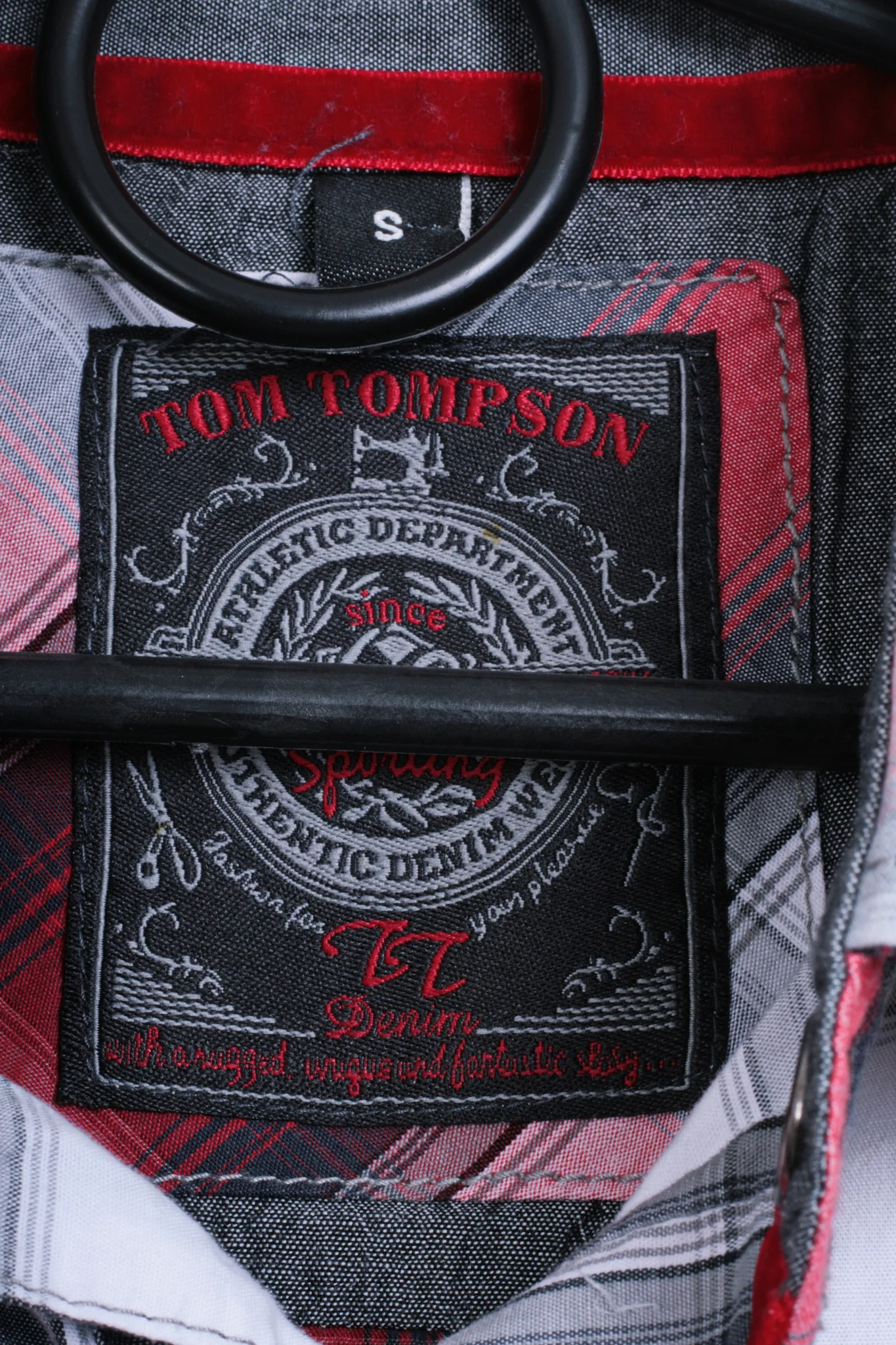 Tom Tompson Mens S Casual Shirt Check Motocross Cotton - Image 7