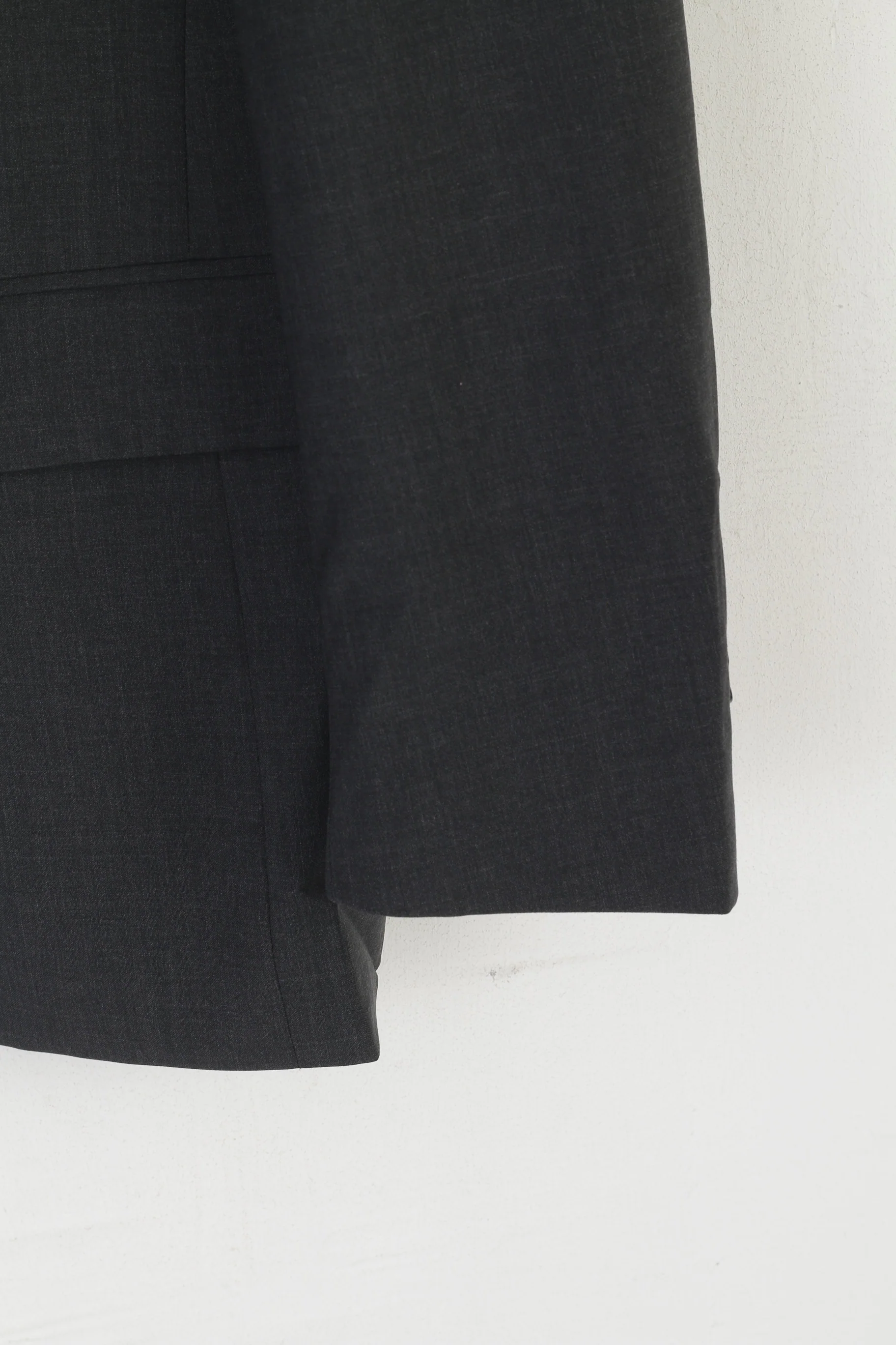 Tommy Hilfiger Men 25 40 Blazer Gray Wool Vintage Single Breasted Jacket - Image 4