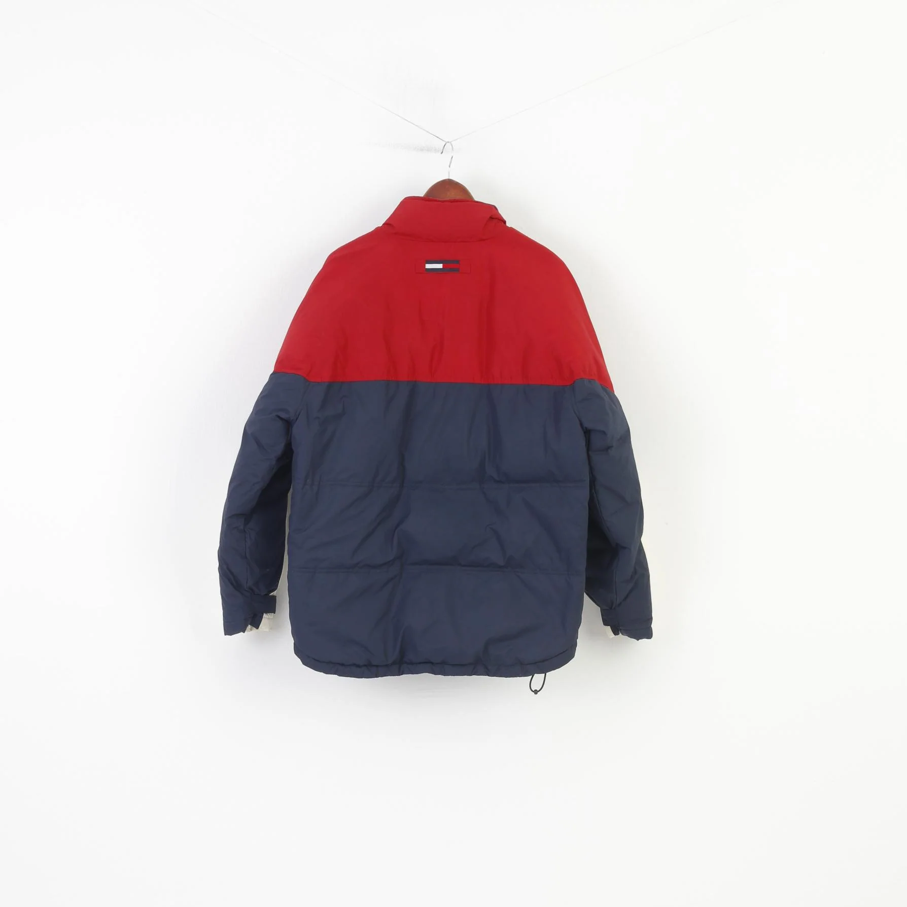Tommy Hilfiger Men M Jacket Navy Padded Full Zipper Vintage Ski Top - Image 11