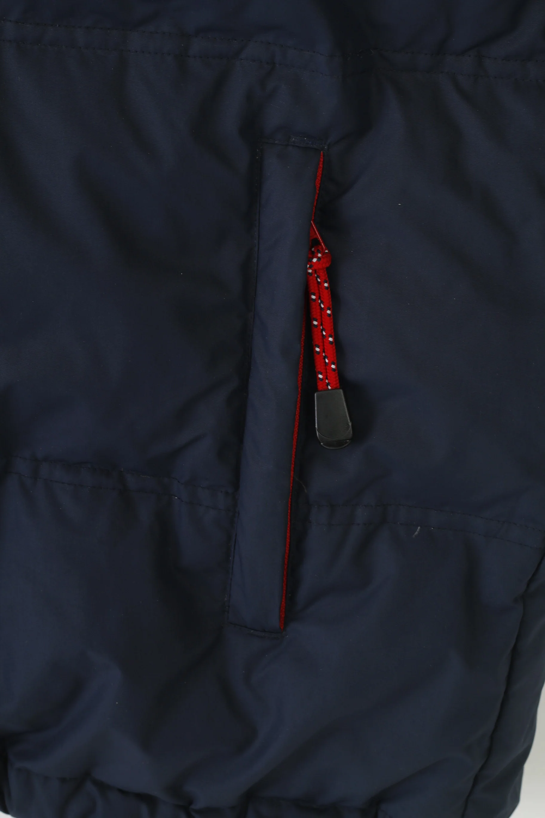 Tommy Hilfiger Men M Jacket Navy Padded Full Zipper Vintage Ski Top - Image 5