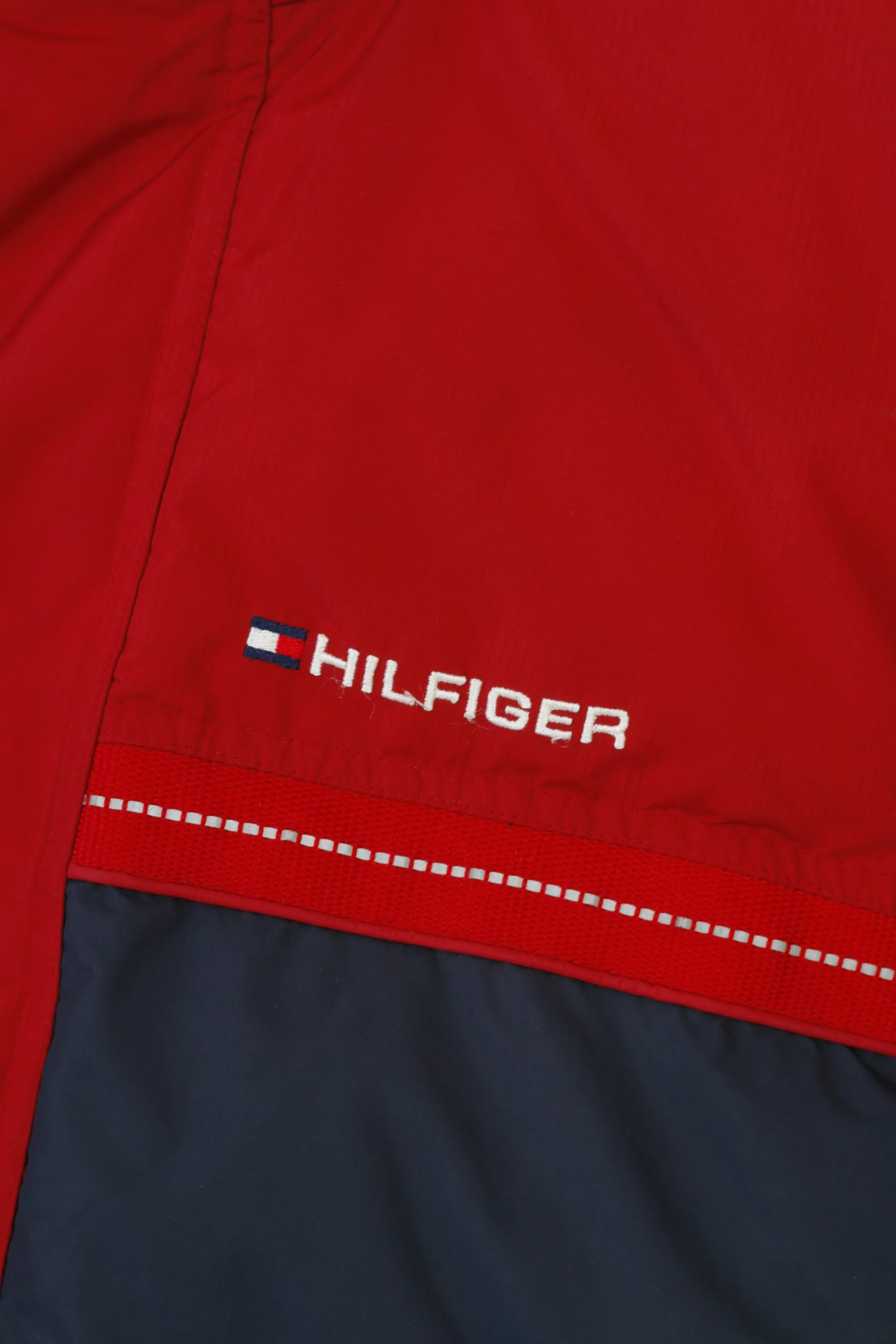 Tommy Hilfiger Men M Jacket Navy Padded Full Zipper Vintage Ski Top - Image 6