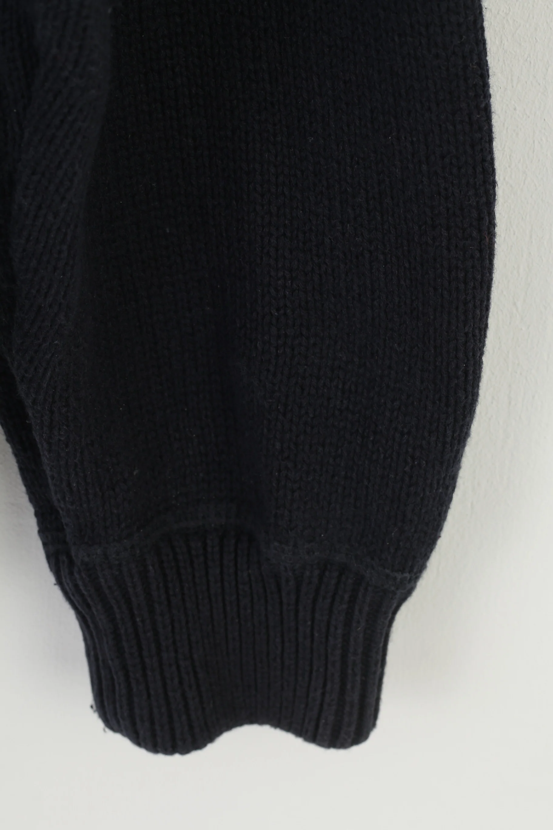Tommy Hilfiger Men S Jumper Navy Cotton Logo Crew Neck Long Sleeve Winter Sweater - Image 3