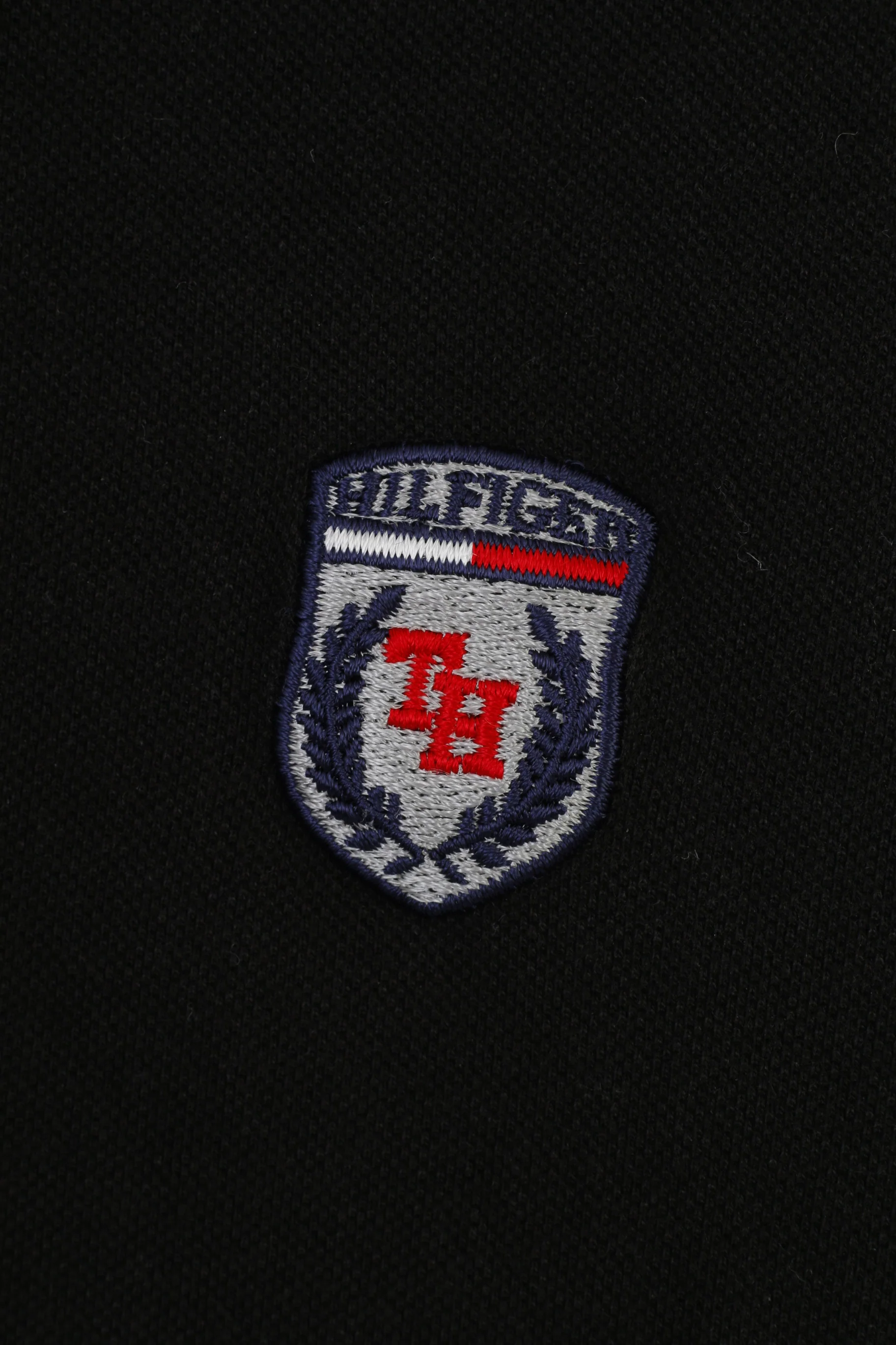 Tommy Hilfiger Men XL (M) Polo Shirt Black Short Sleeve Collar Logo Cotton Top - Image 5