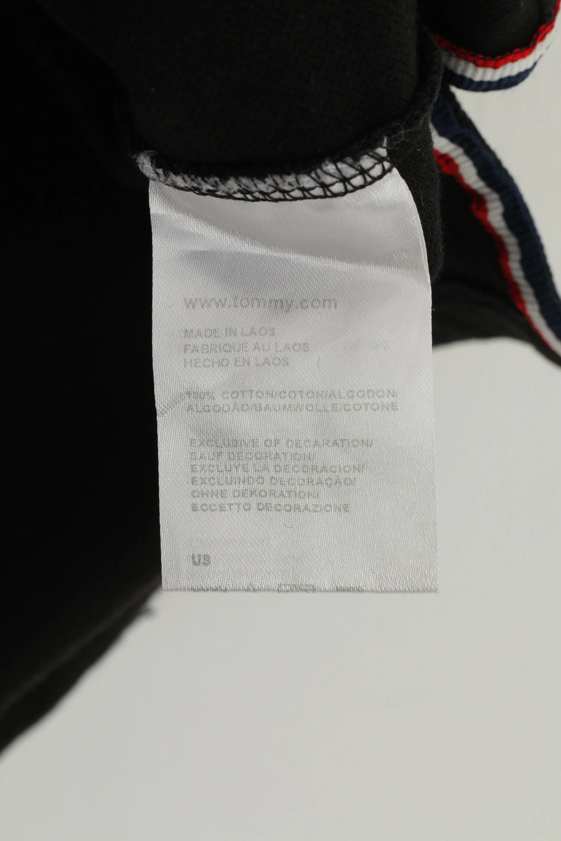 Tommy Hilfiger Men XL (M) Polo Shirt Black Short Sleeve Collar Logo Cotton Top - Image 7