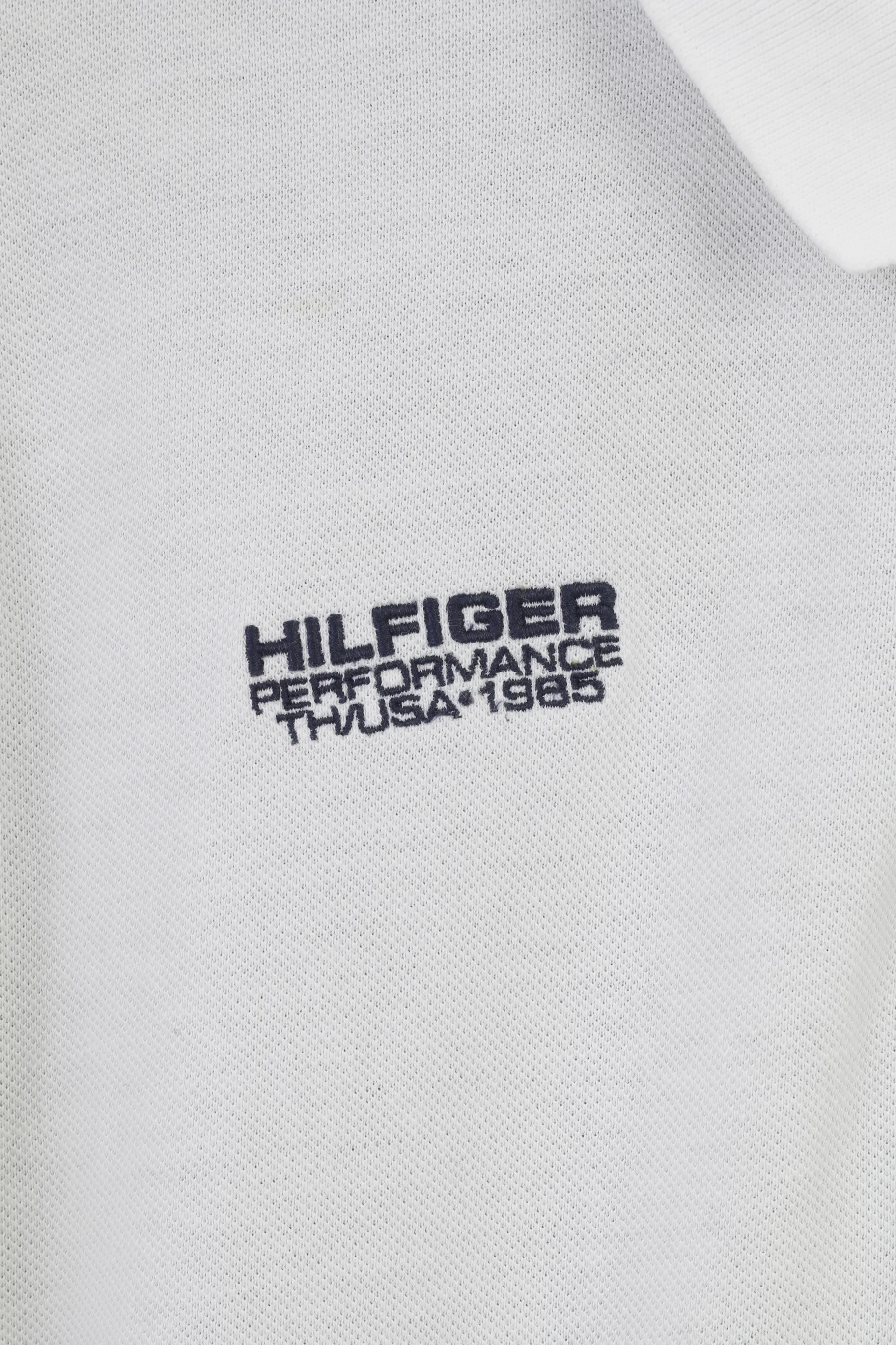 Tommy Hilfiger Men XXL Polo Shirt White Cotton Custom Fit Collar Short Sleeve Top - Image 3