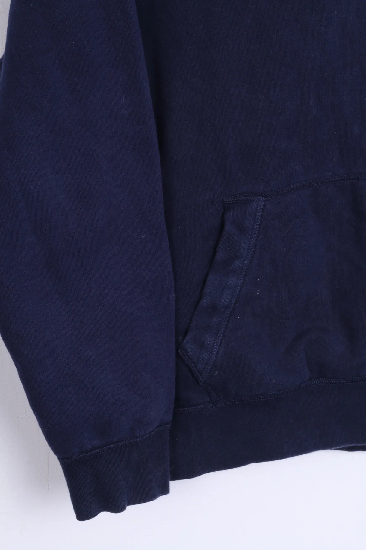 Tommy Hilfiger Mens M Jumper Sweater Navy Cotton Kangaroo Pocket - Image 2