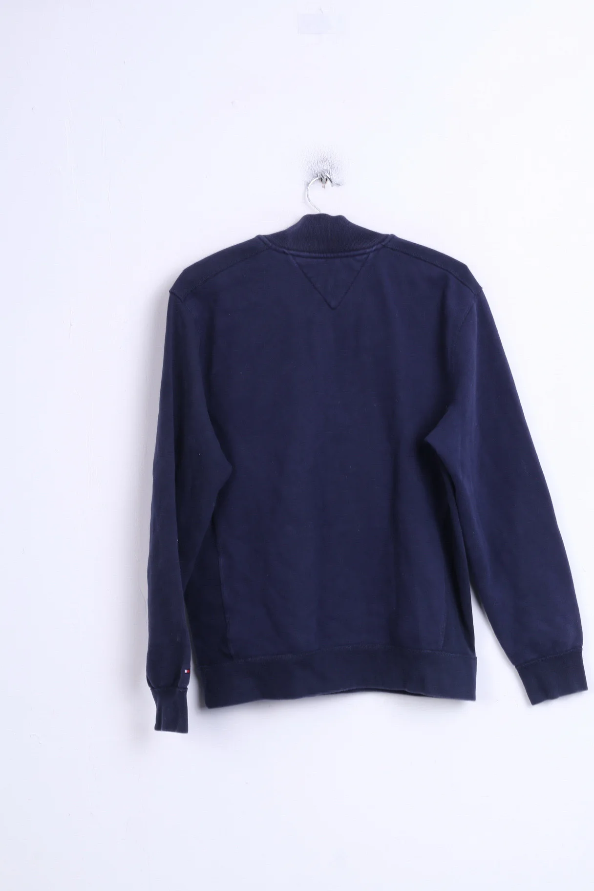 Tommy Hilfiger Mens M Jumper Sweater Navy Cotton Kangaroo Pocket - Image 7