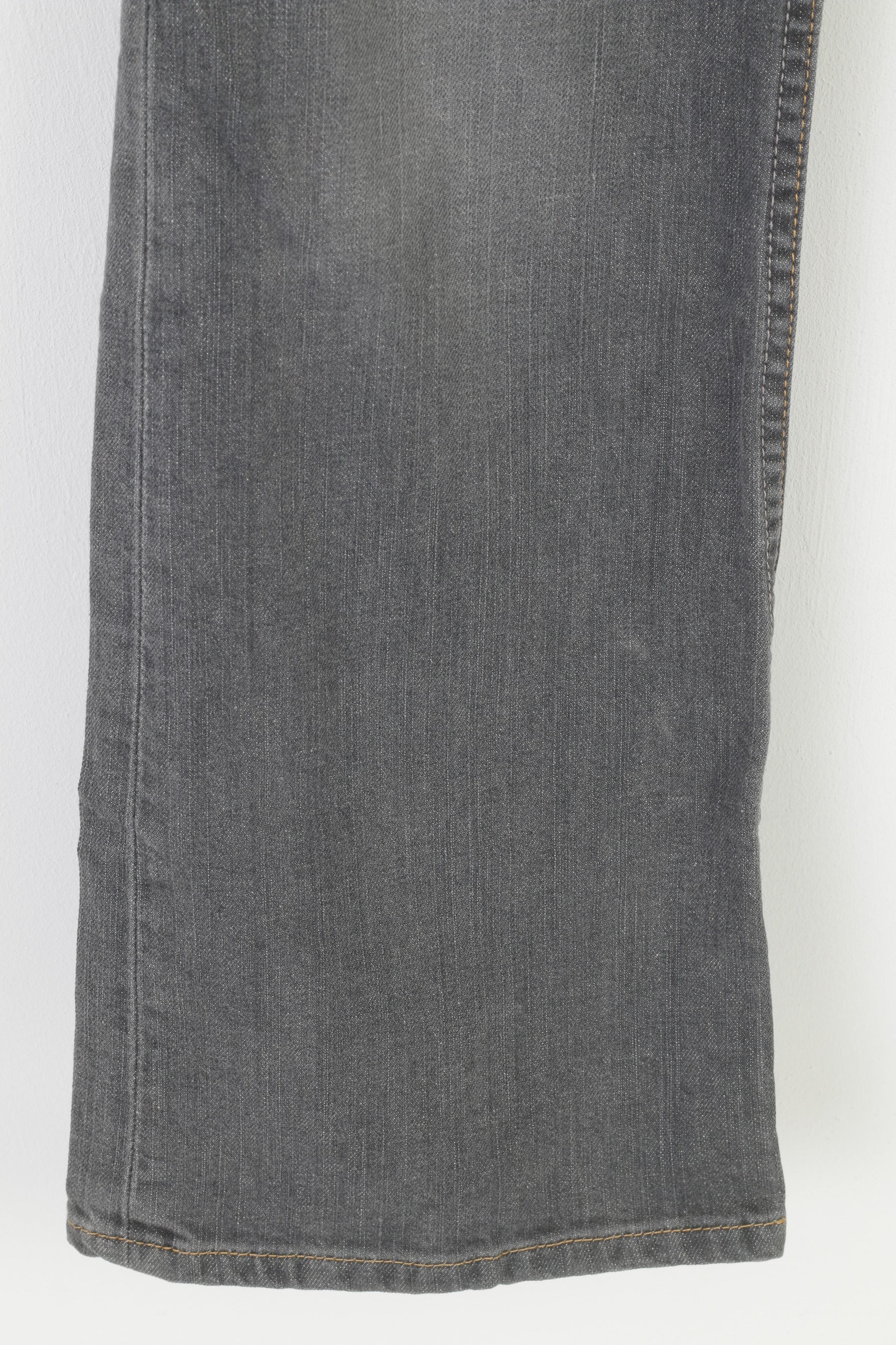Tommy Hilfiger Women 28 Trosuers Denim Grey Jeans Stretch Wide Leg Cotton Pants - Image 3