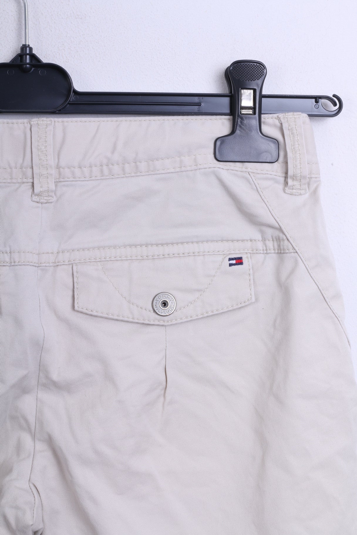 Tommy Hilfiger Womens Trousers 12 L Capri Beige Cotton - Image 5