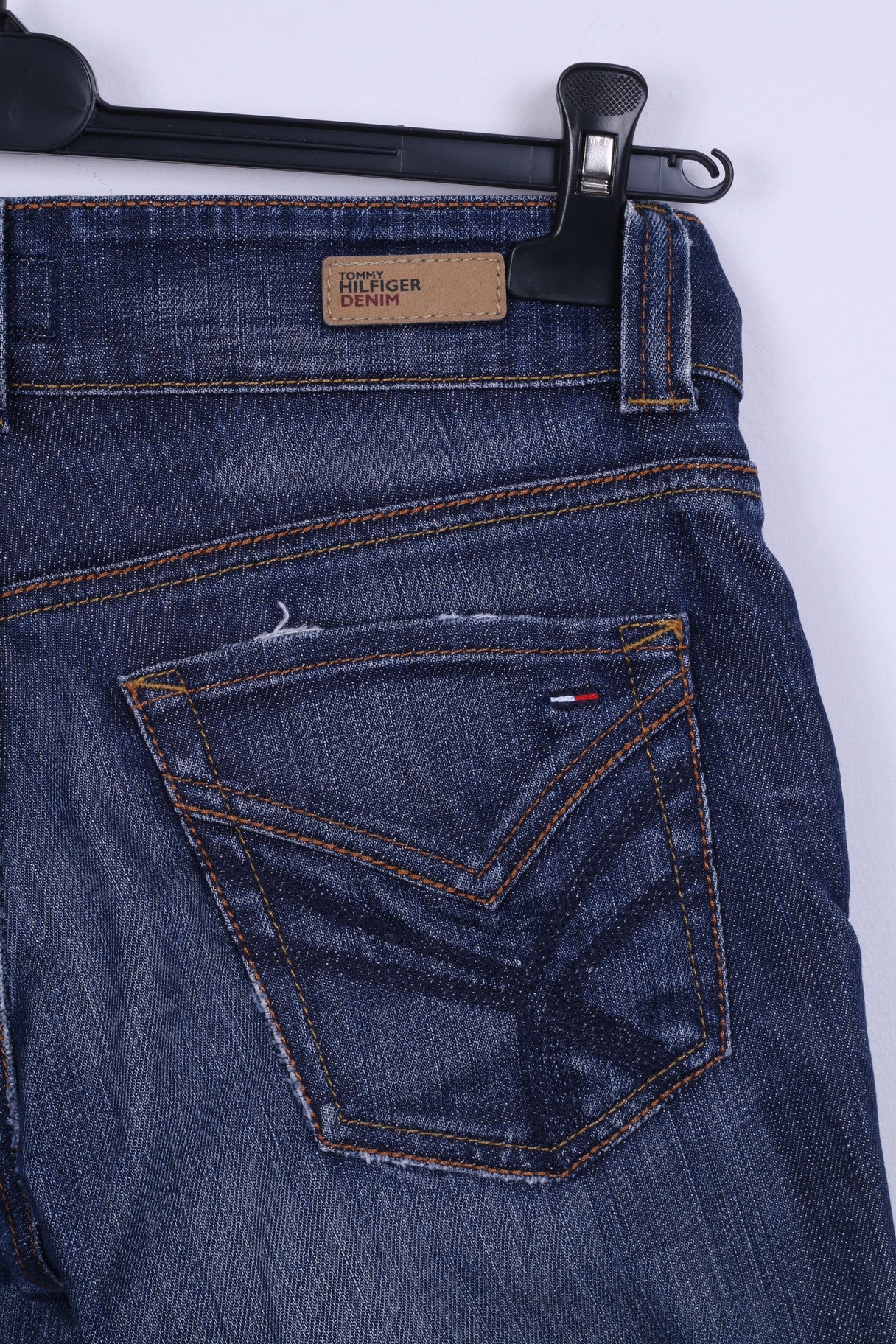 Tommy Hilfiger Womens W27 L32 Trousers Denim Jeans Cotton Navy - Image 5