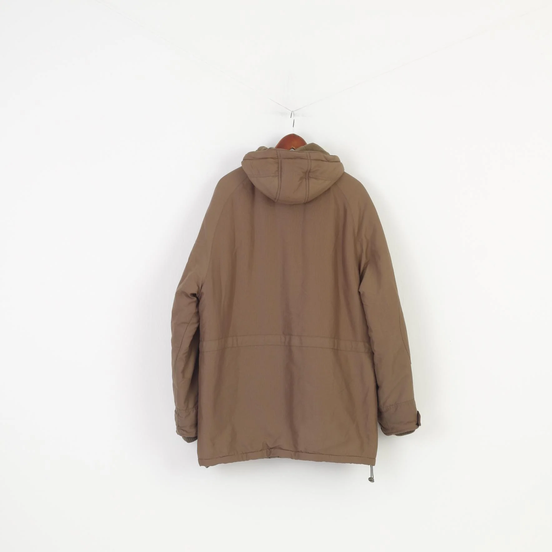 Tomster USA Men 52/54 XLJacket Khaki Padded Winter Full Zipper Hood Pockets Top - Image 8