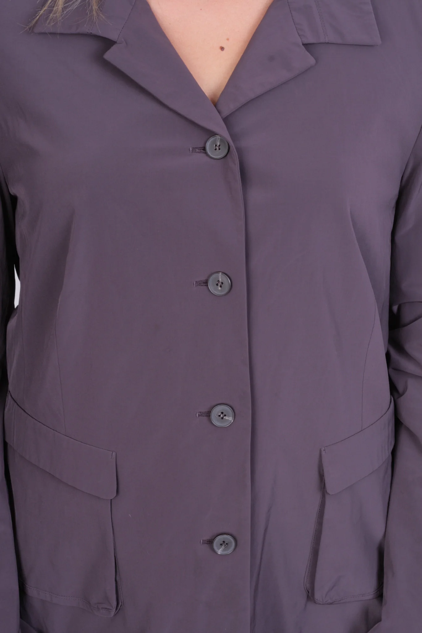 Toni Gard Womens 16 M Top Suit Purple Buttons Down Nylon - Image 5