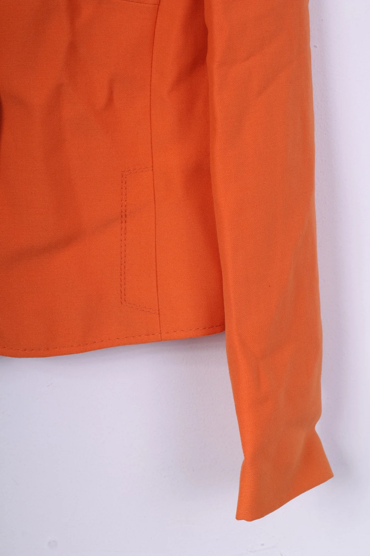 Trevira Womens 40 M Blazer Single Breasted Orange Jacket Vintage - Image 3