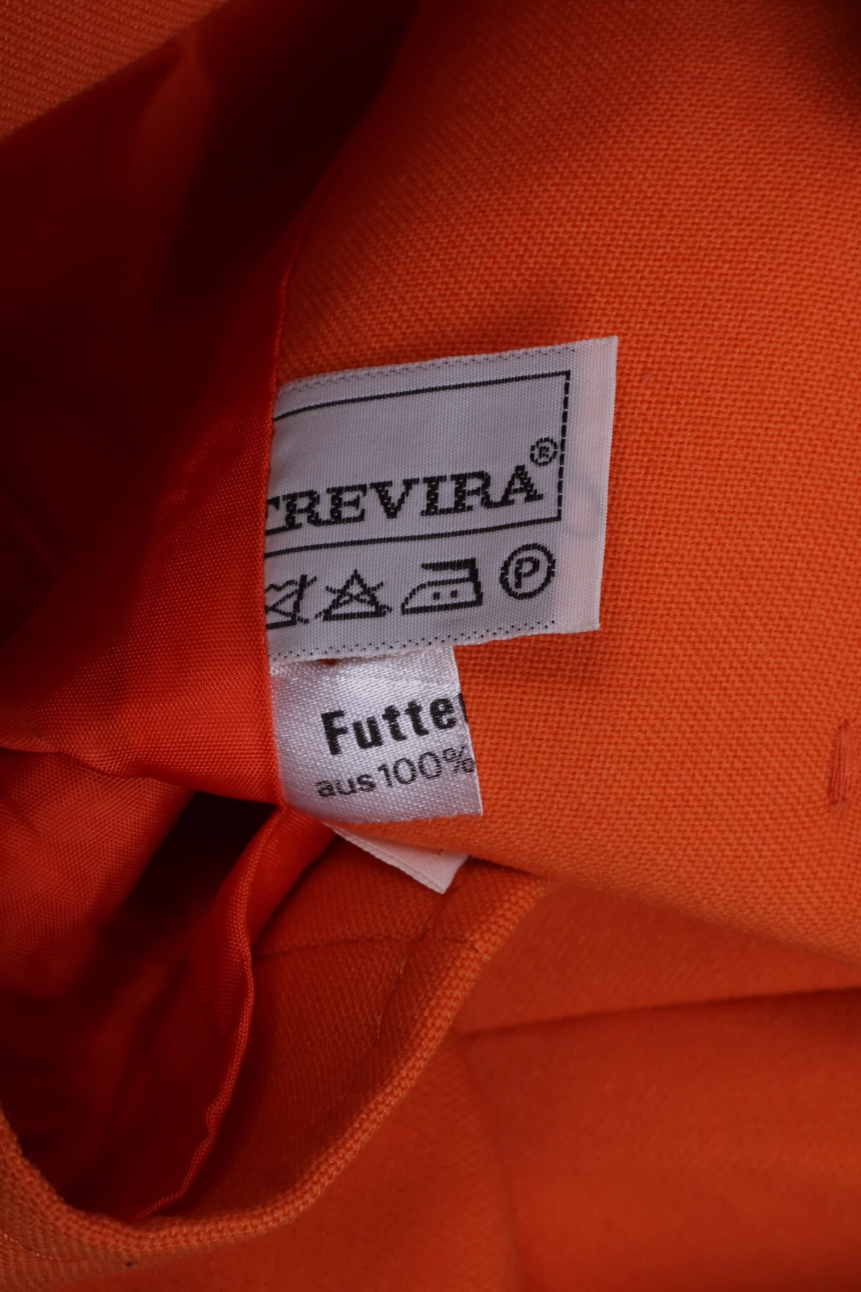 Trevira Womens 40 M Blazer Single Breasted Orange Jacket Vintage - Image 5