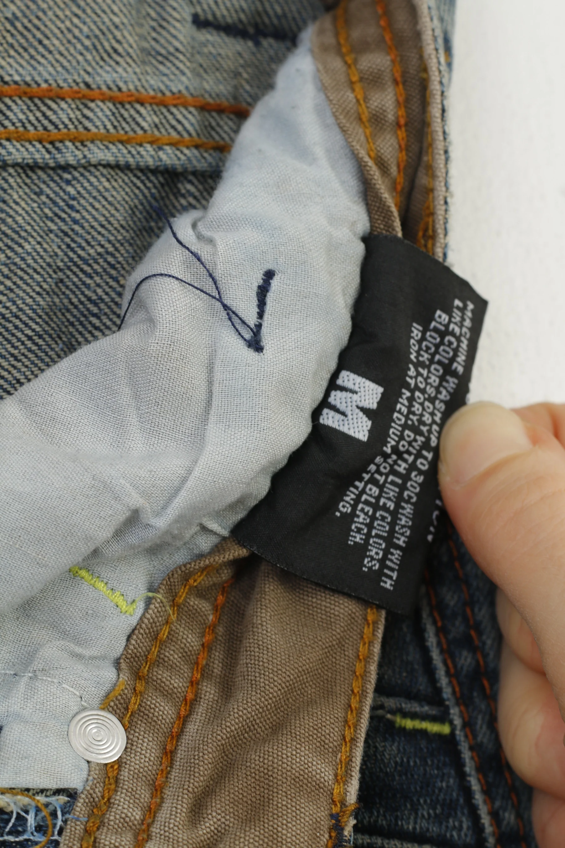Trinity Women Trousers M Cotton Denim Light Blue Jeans Pants - Image 7