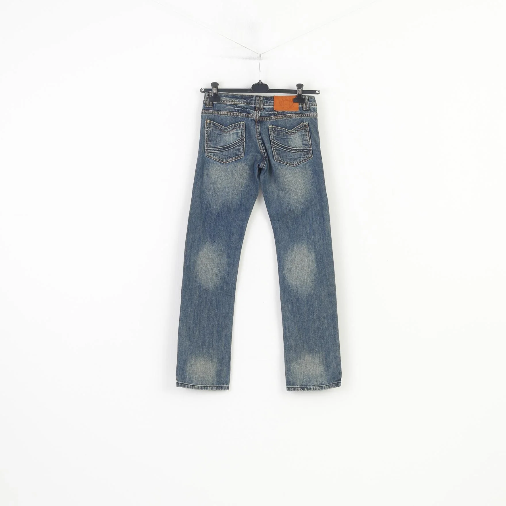 Trinity Women Trousers M Cotton Denim Light Blue Jeans Pants - Image 9