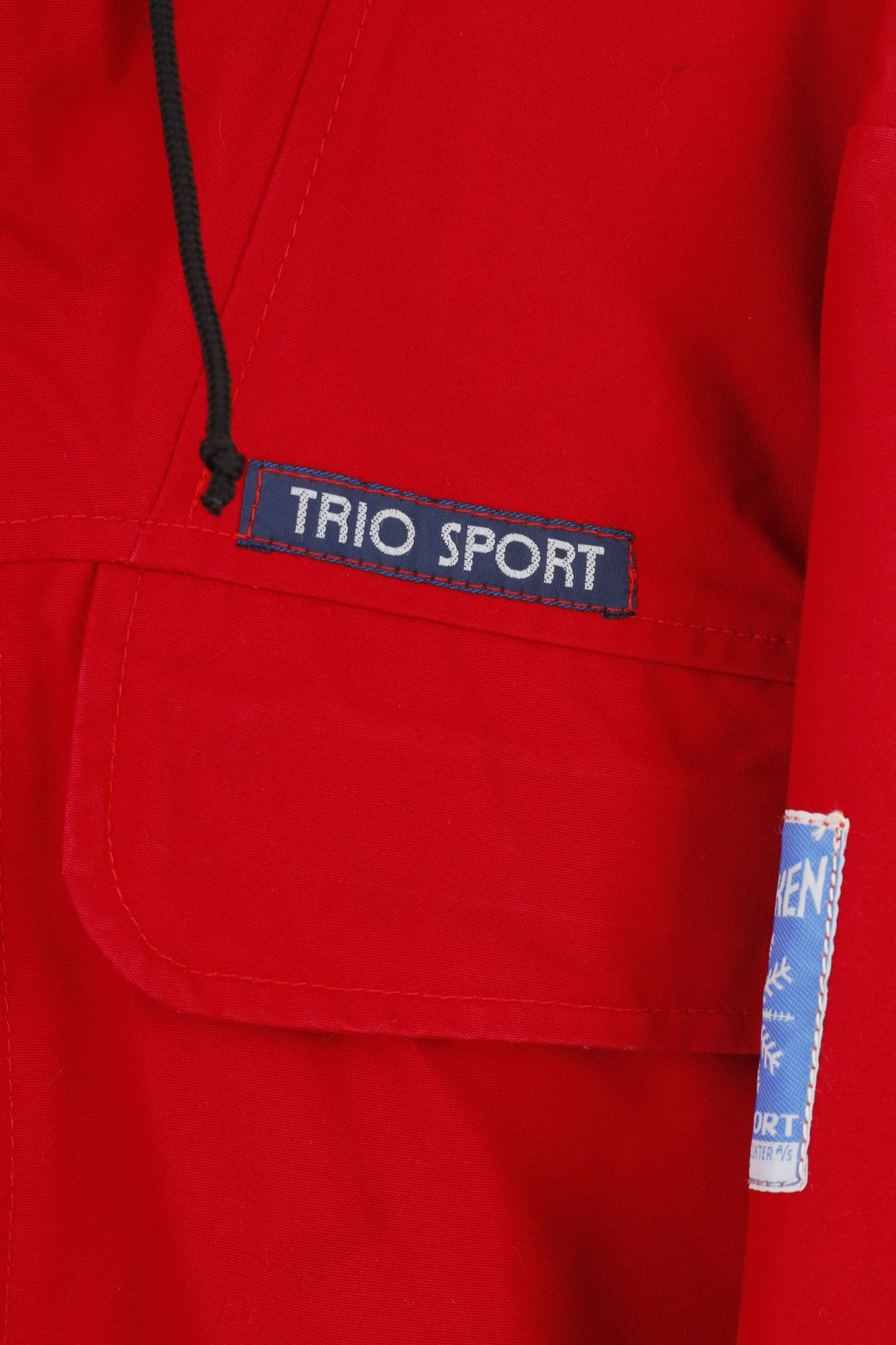 Trio Sport Men L Jacket Ren Norawy Anorak Full Zipper Hood Padded VintageTop - Image 4