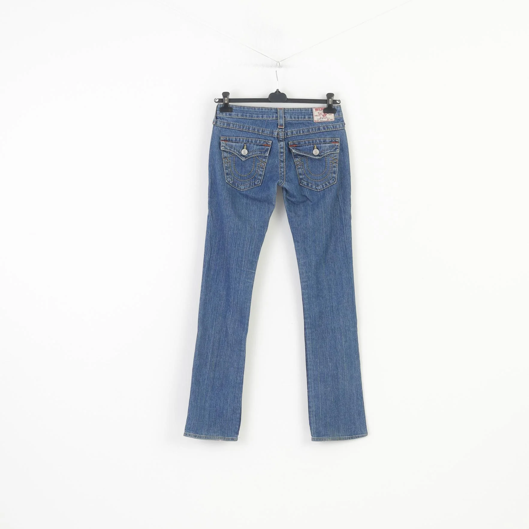 True Religion Woman 27 Trousers Jeans Blue Cotton Low Waist Vintage Pants - Image 6