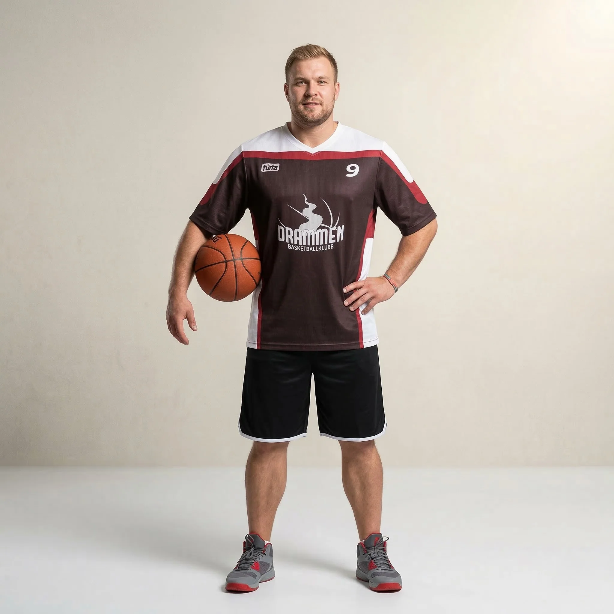 Tuta Drammen Men XXL Shirt Black Basketballkubb #9 Vintage Jersey Top