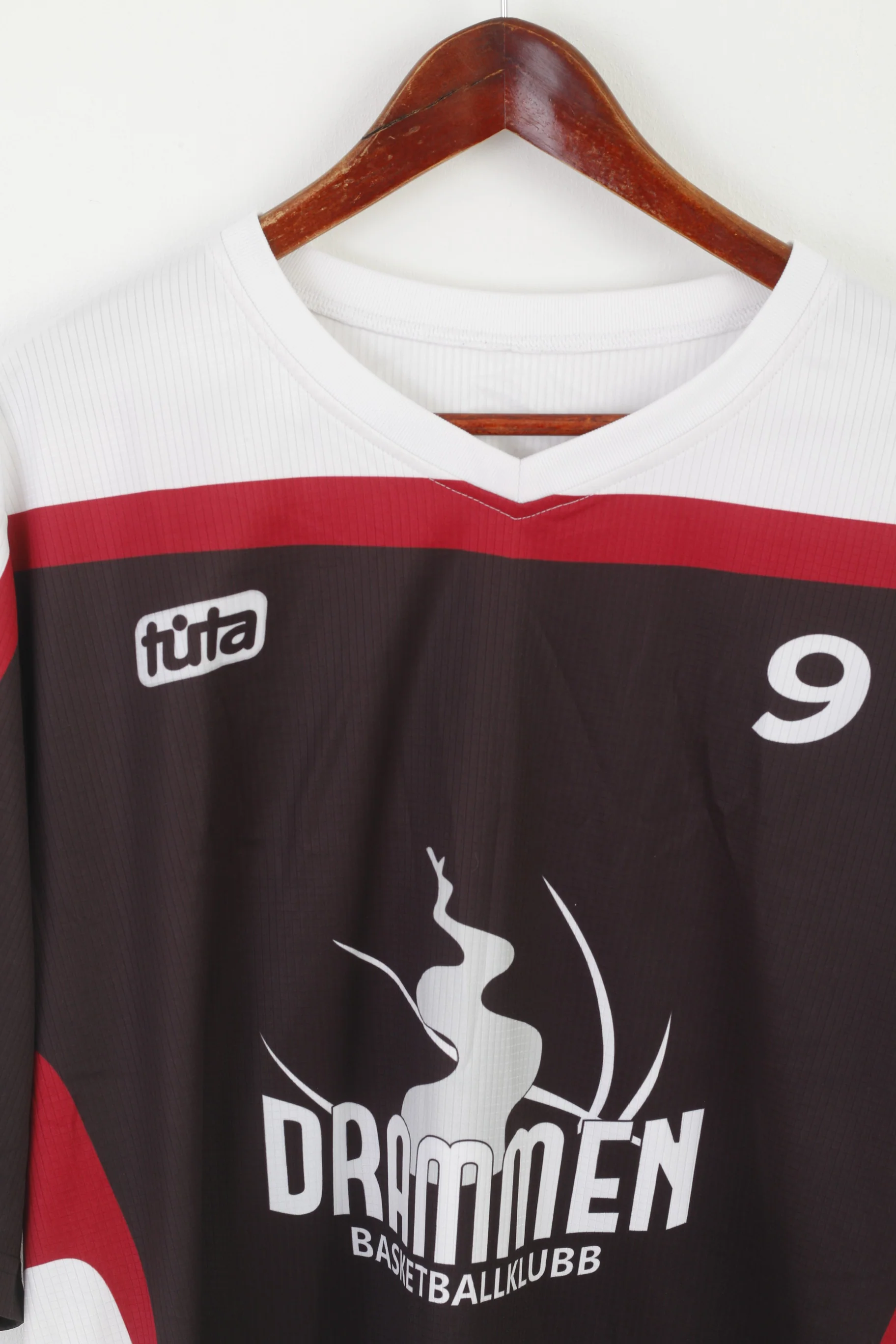 Tuta Drammen Men XXL Shirt Black Basketballkubb #9 Vintage Jersey Top - Image 3