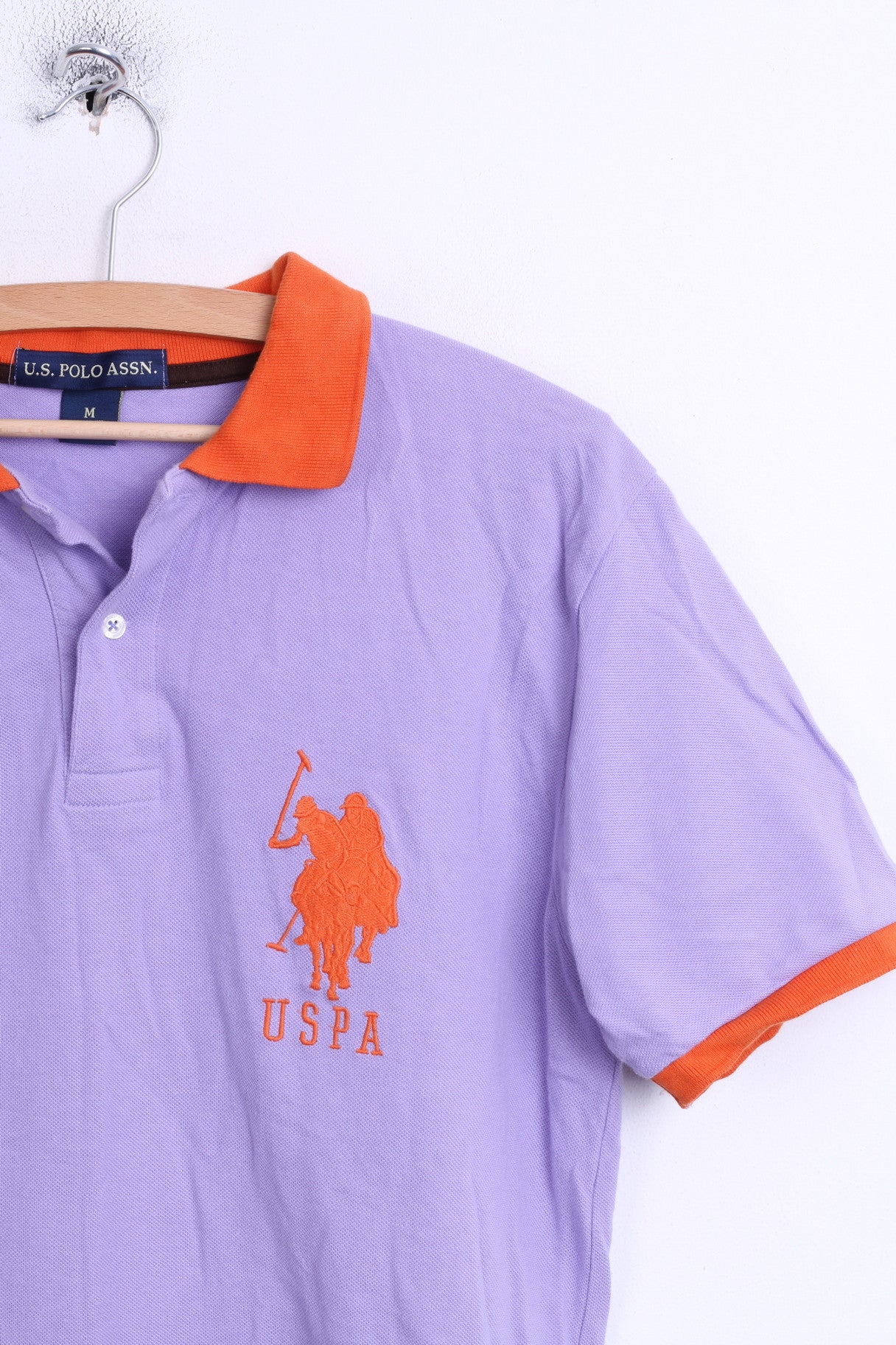 U.S. Polo Assn Mens M Polo Shirt Purple Cotton - Image 2