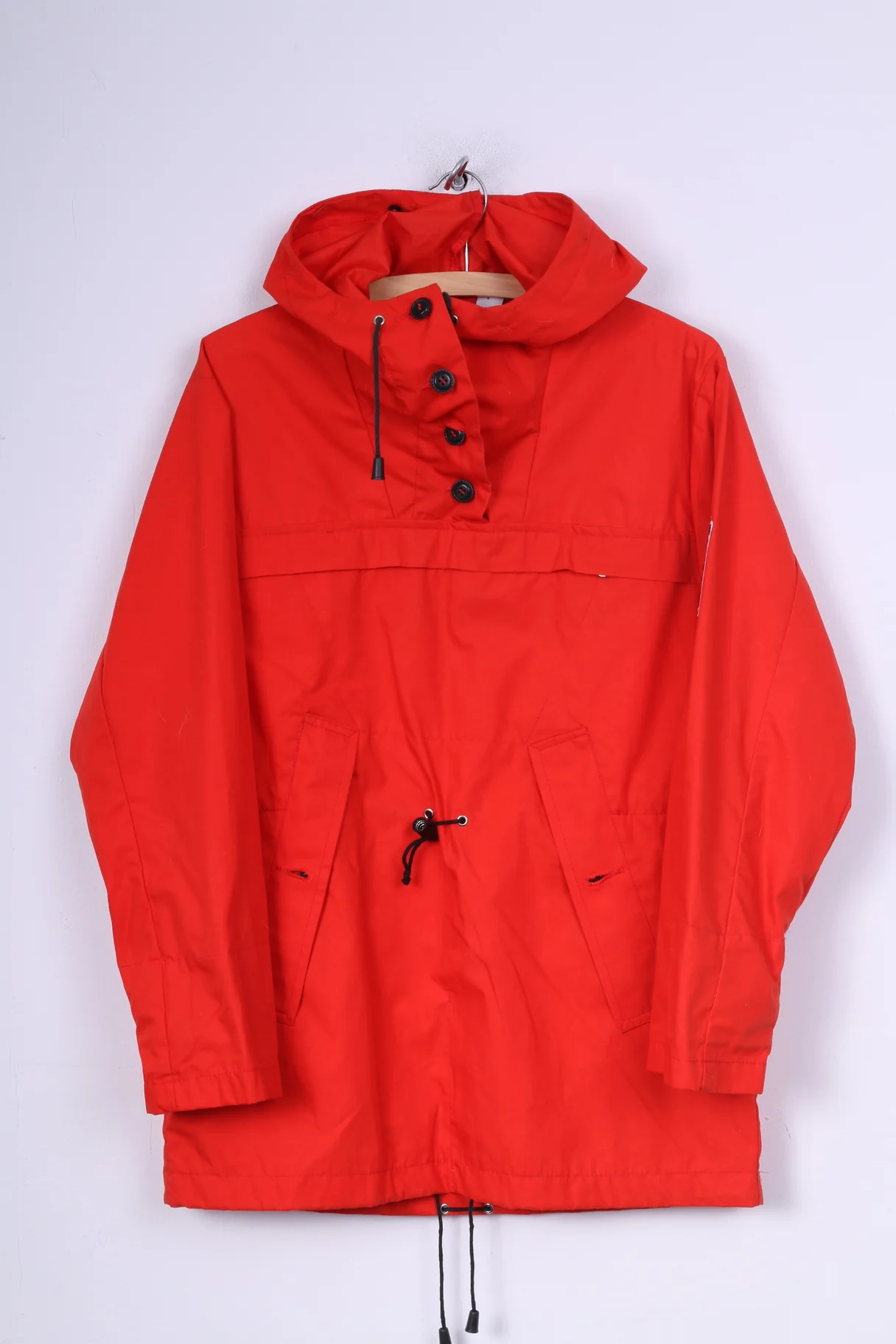 Udis Blystad Womens 40 L Jacket Hooded Red Sportswear Anorak Novelene Kangaroo Pocket