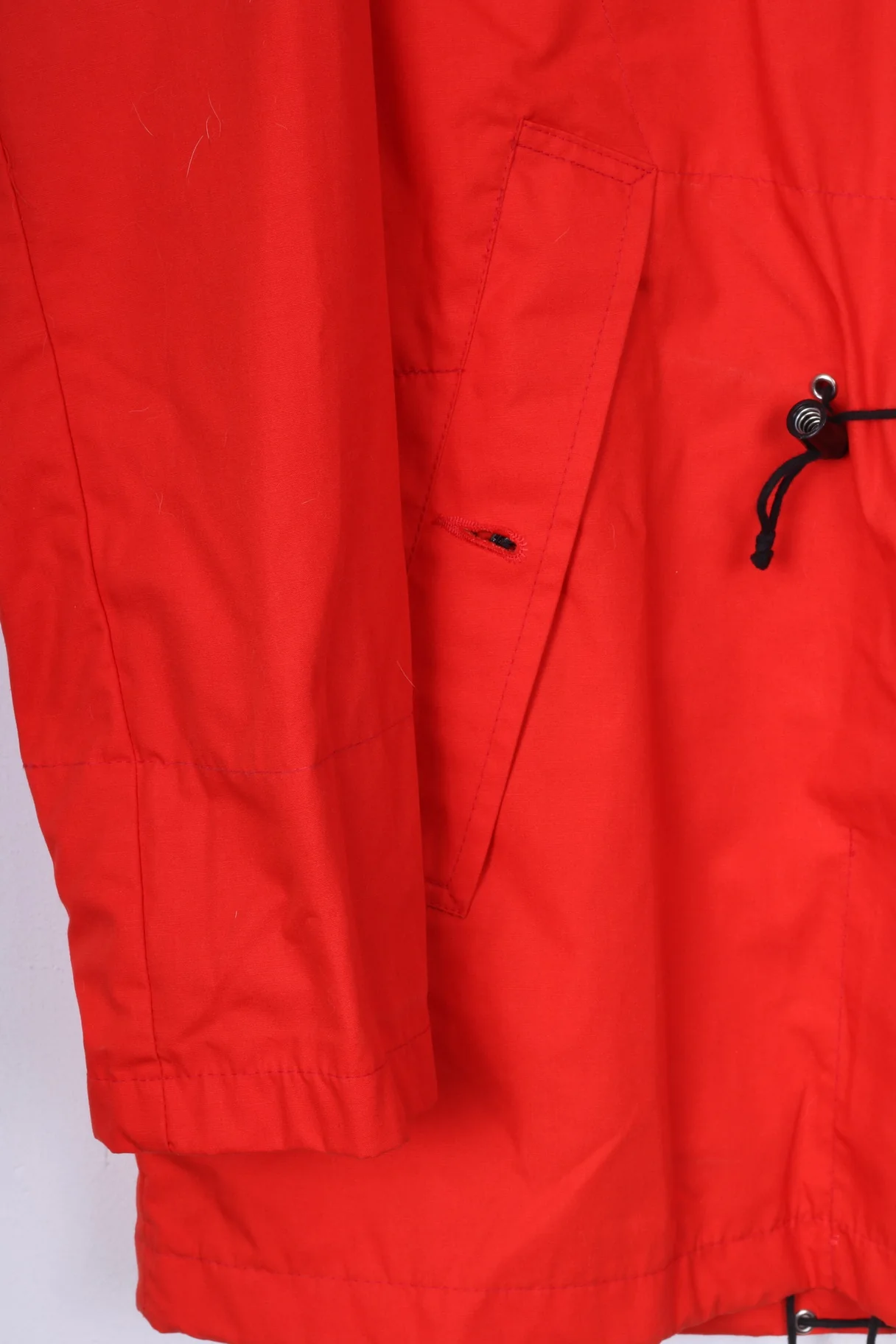 Udis Blystad Womens 40 L Jacket Hooded Red Sportswear Anorak Novelene Kangaroo Pocket - Image 3