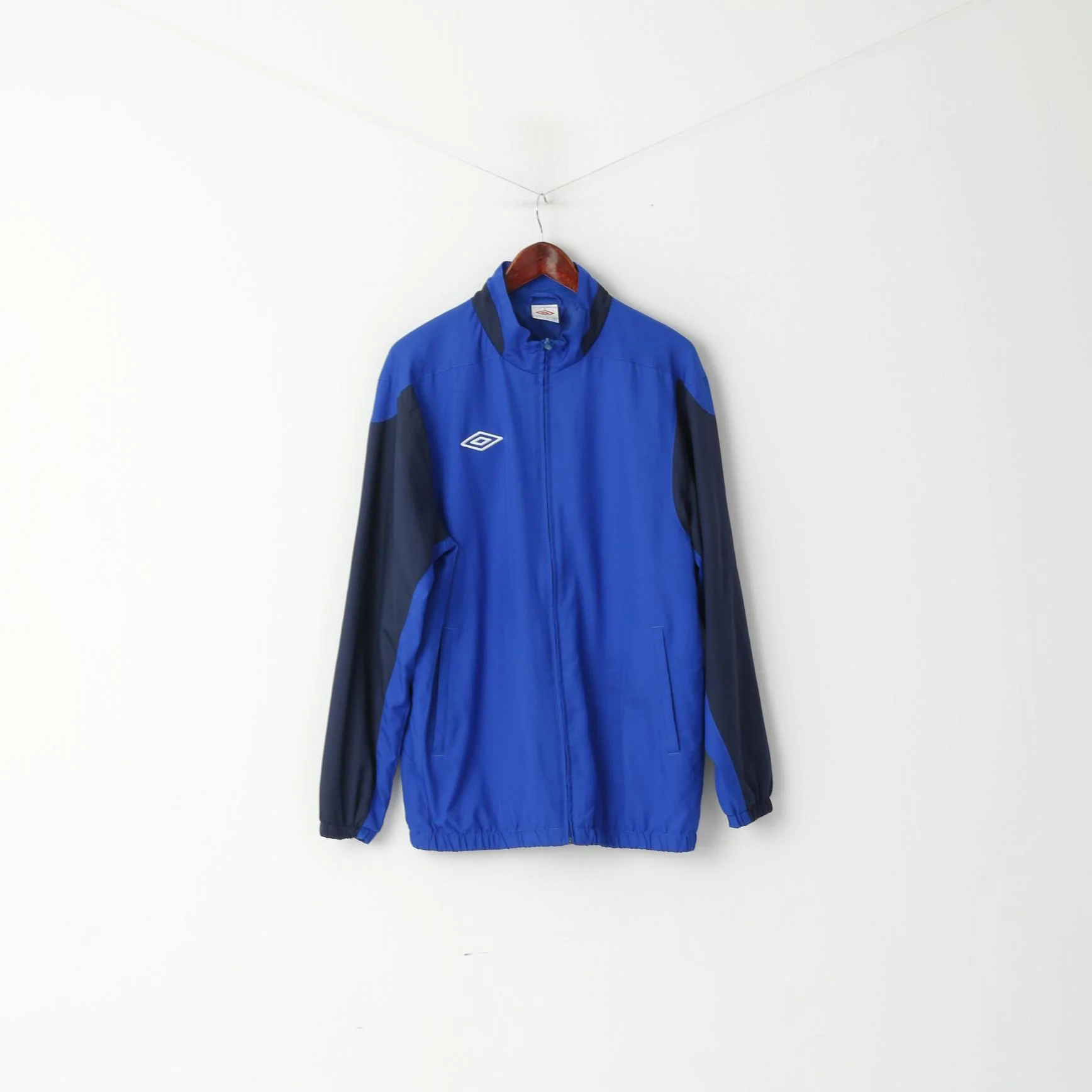 Umbro Men L Jacket Blue Indigo Activewear Zip Up Training Sport Track Top - Image 2