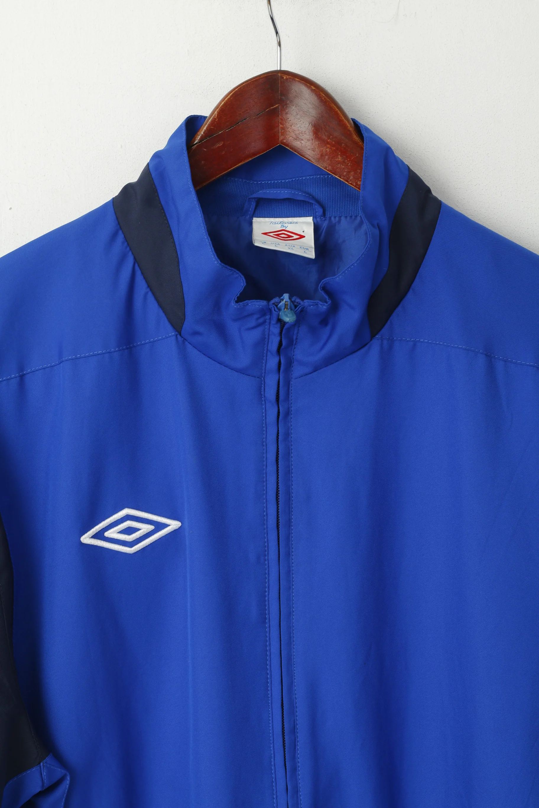 Umbro Men L Jacket Blue Indigo Activewear Zip Up Training Sport Track Top - Image 3