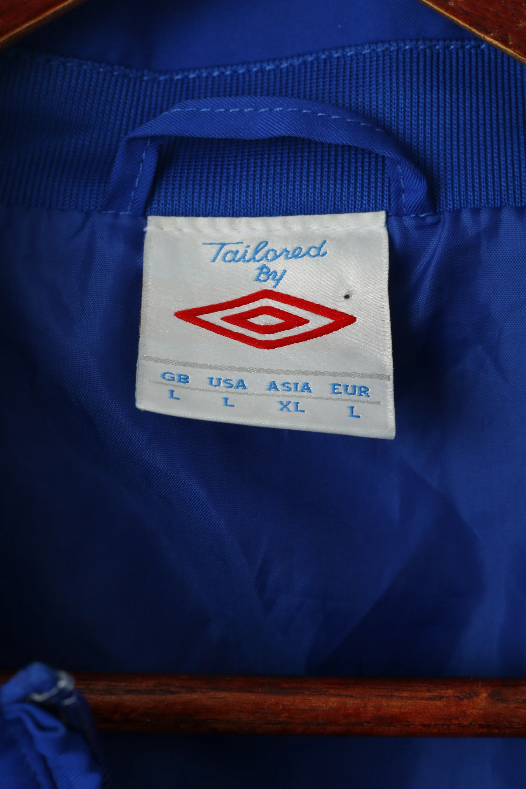 Umbro Men L Jacket Blue Indigo Activewear Zip Up Training Sport Track Top - Image 5
