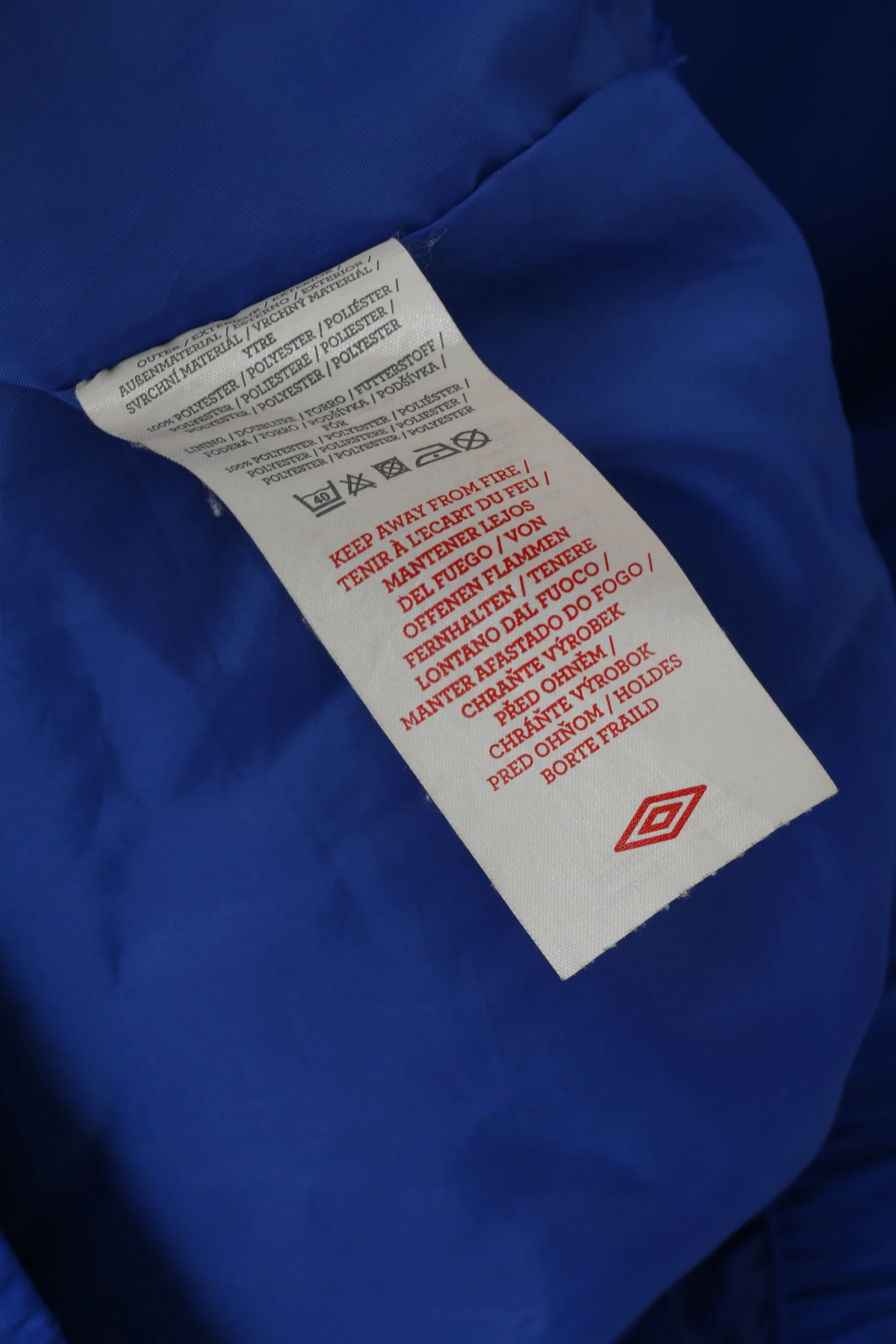 Umbro Men L Jacket Blue Indigo Activewear Zip Up Training Sport Track Top - Image 6