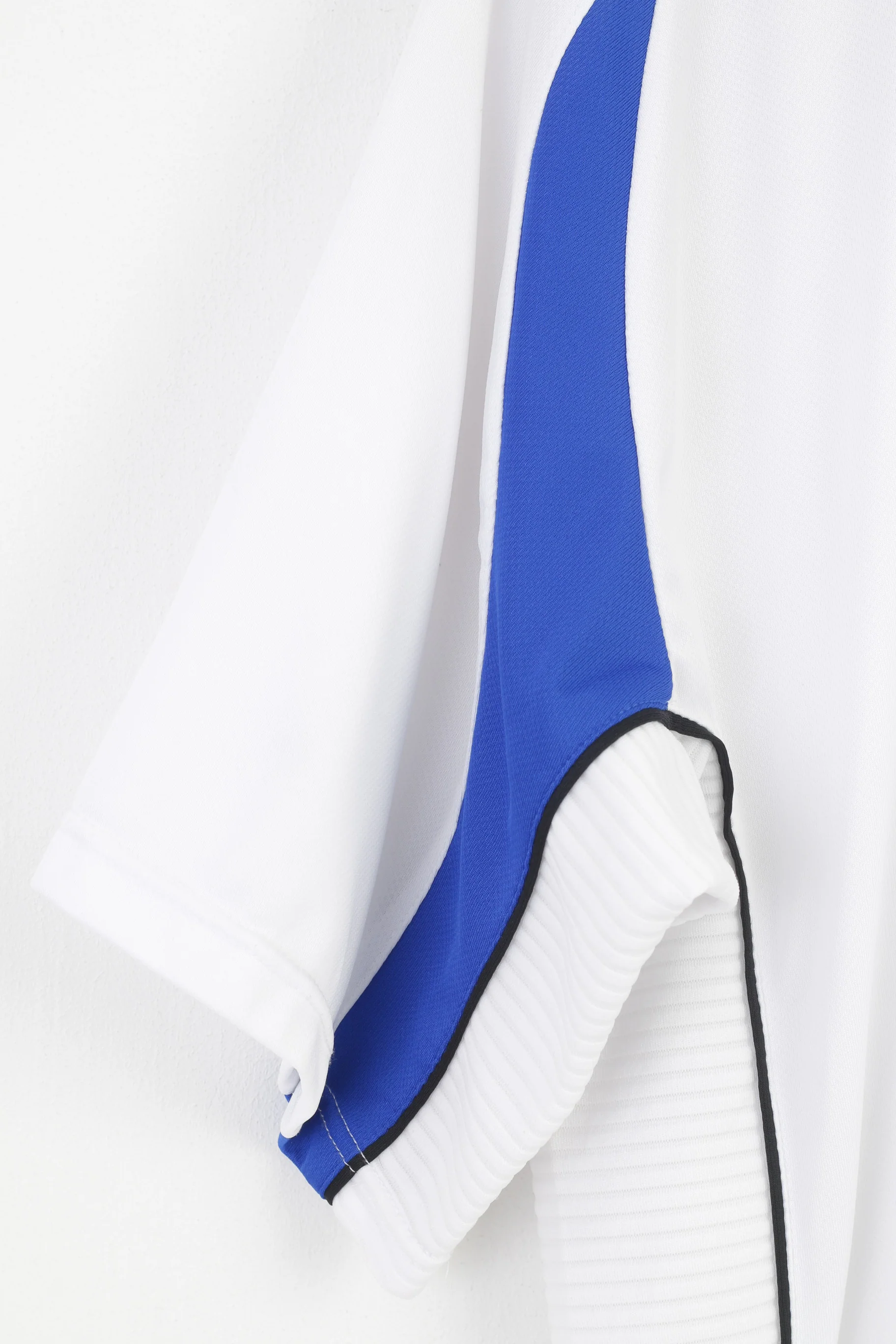 Umbro Men L Polo Shirt White Training V Neck Activewear Training Jersey Top - Image 3