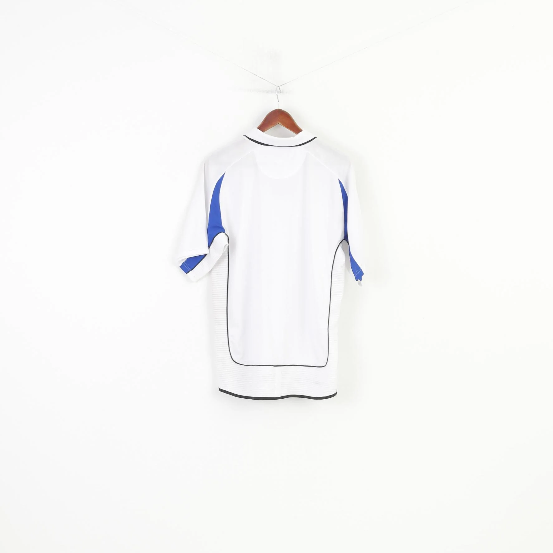 Umbro Men L Polo Shirt White Training V Neck Activewear Training Jersey Top - Image 7