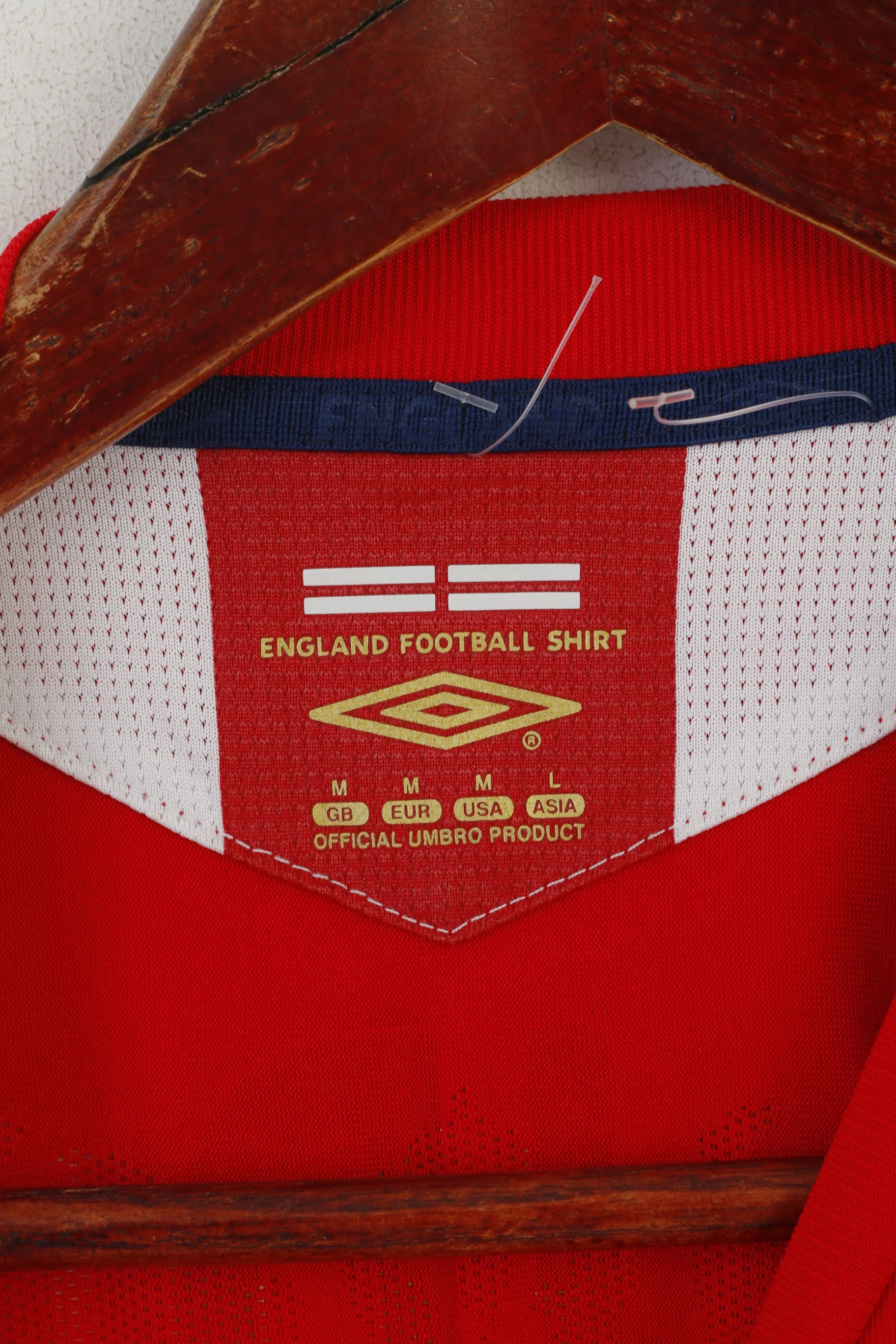 Umbro Men M Shirt Red England National Football Team JD #4 Kick Off 2006 Jersey Top - Image 4