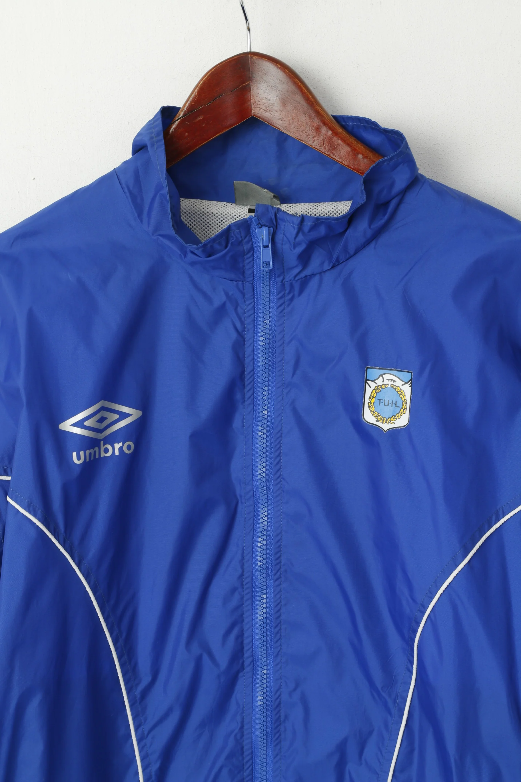 Umbro Men XL Jacket Blue Nylon TUIL Tromsdalen Football Rainproof Training Top - Image 3