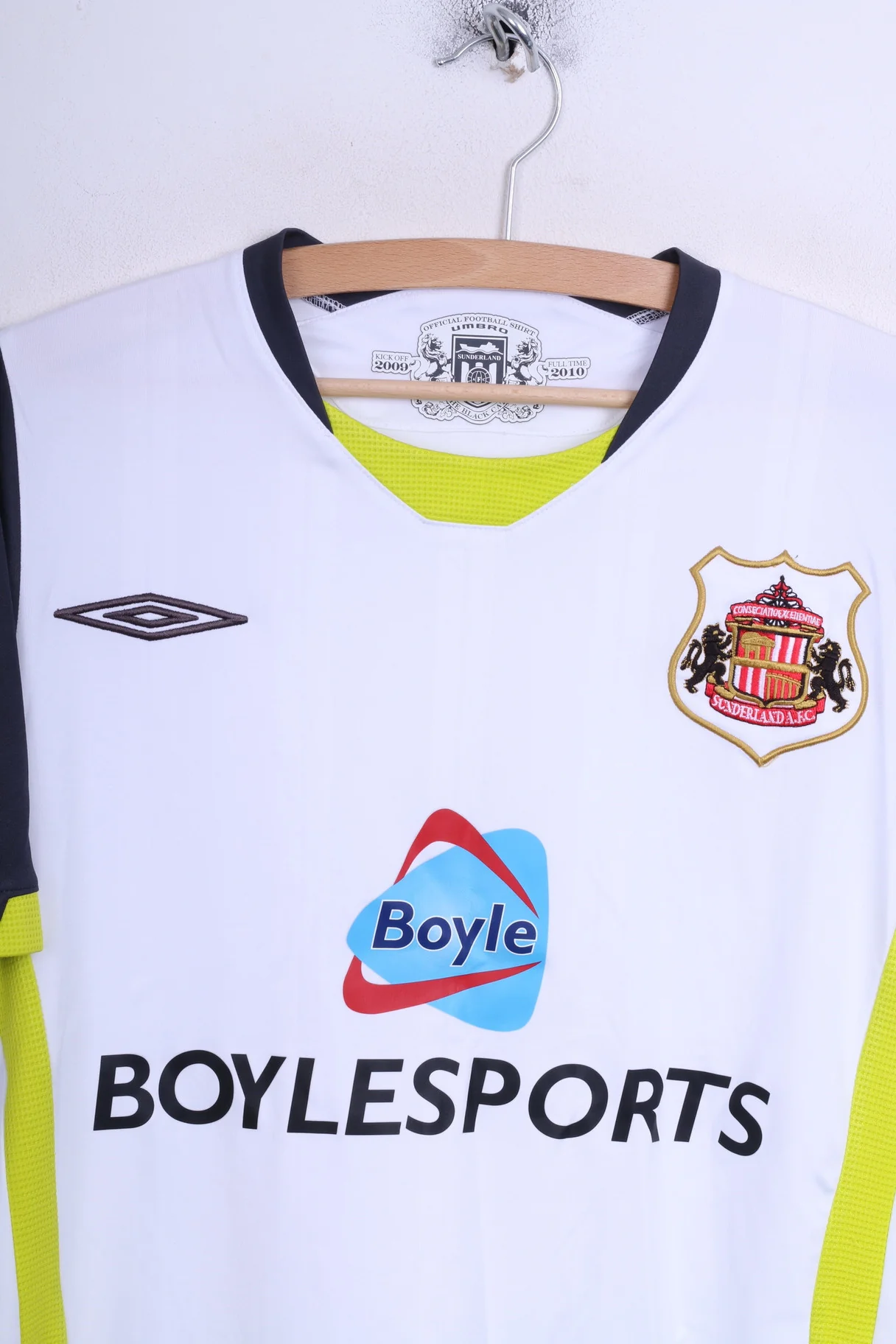 Umbro Sunderland A.F.C Mens S Shirt Football Club Sport White - Image 2