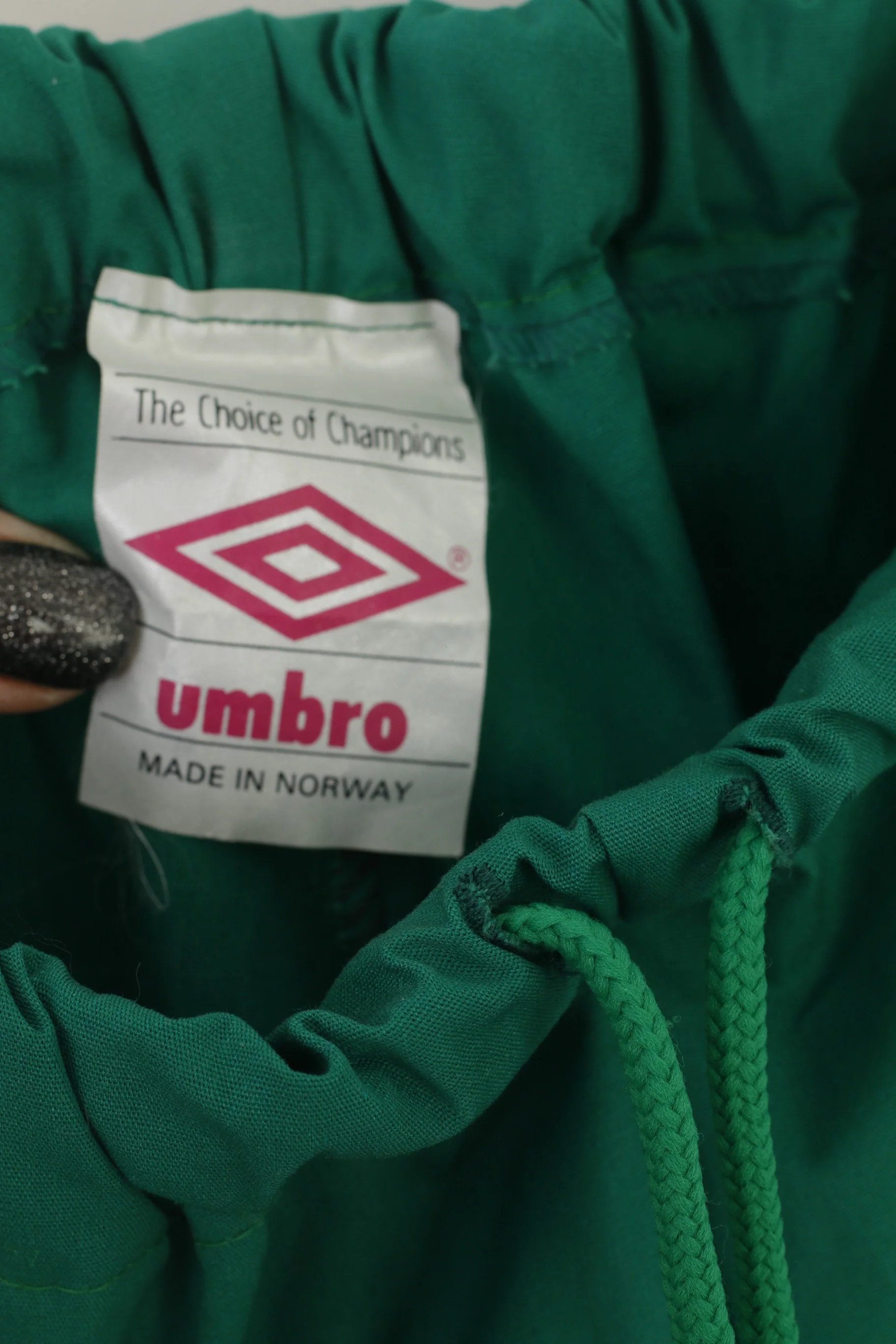Umbro Youth 168 Sweatpants Green Cotton Blend Vintage Norway Retro Trousers - Image 3